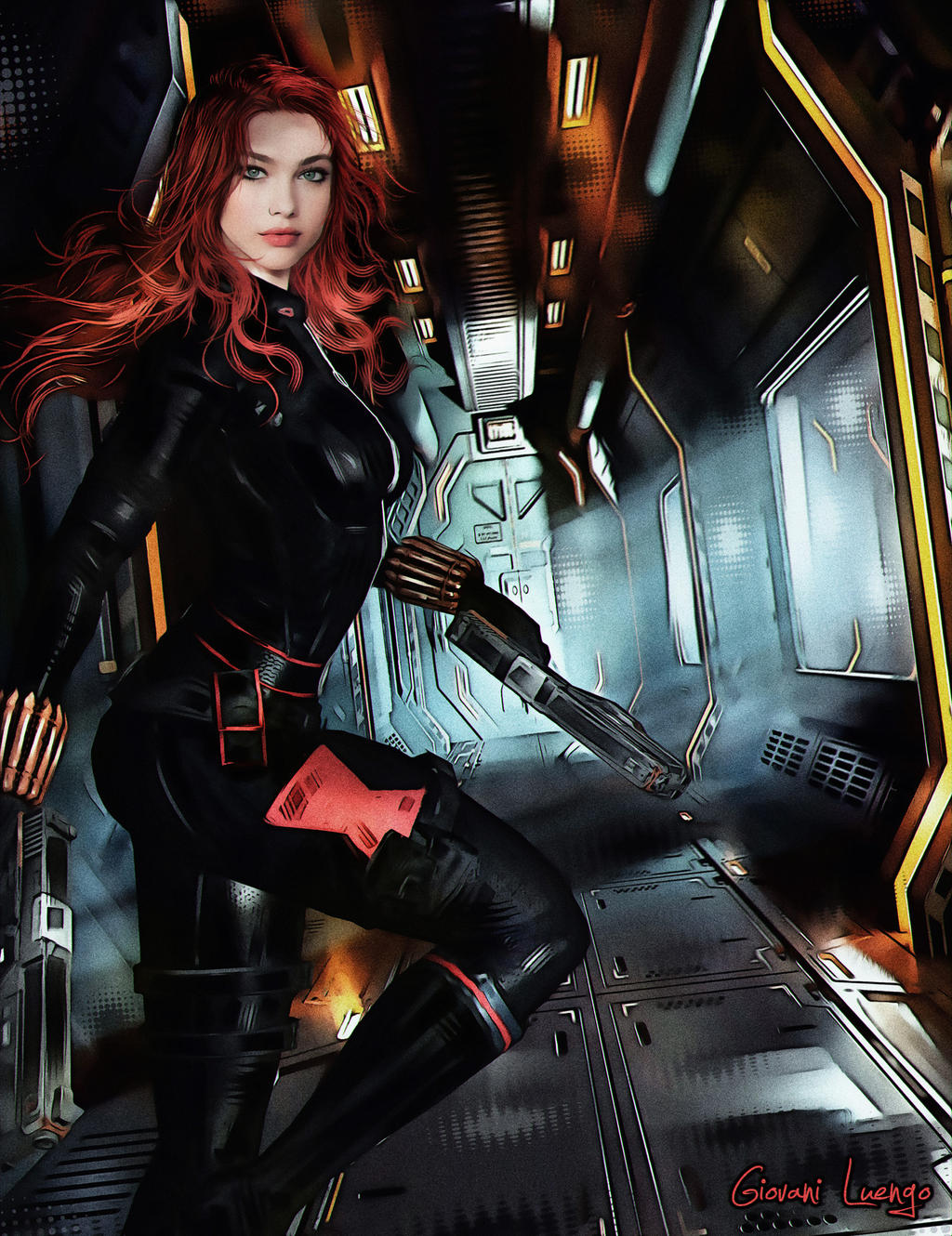 Black Widow Fight Artwork Wallpapers