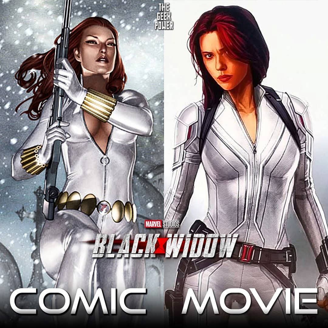 Black Widow White Costume Art Wallpapers