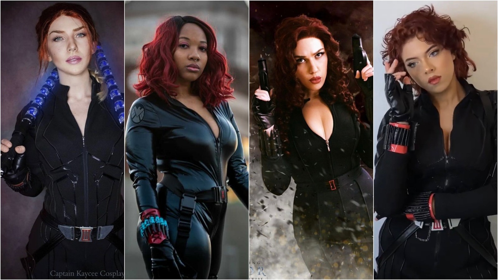 Black Widow White Costume Art Wallpapers