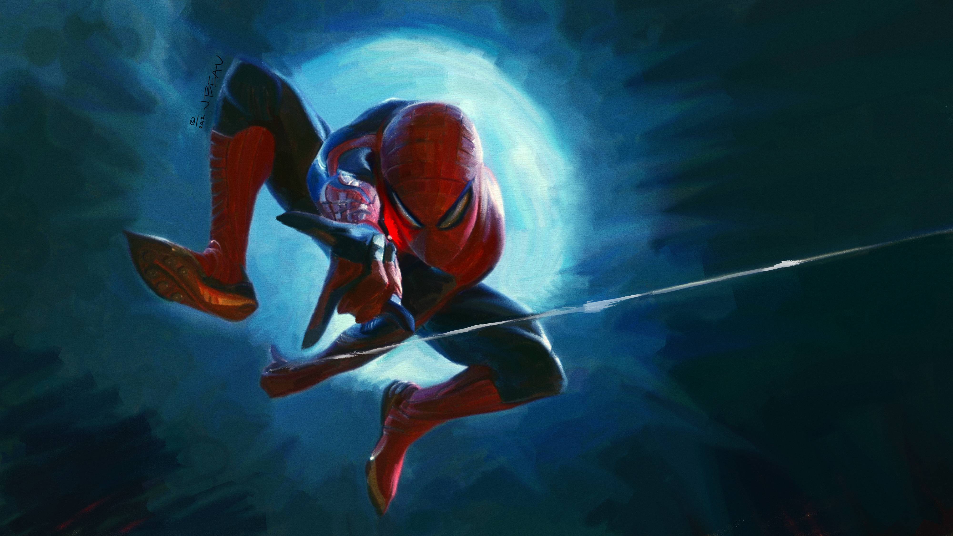 Blue Spiderman Artwork Wallpapers