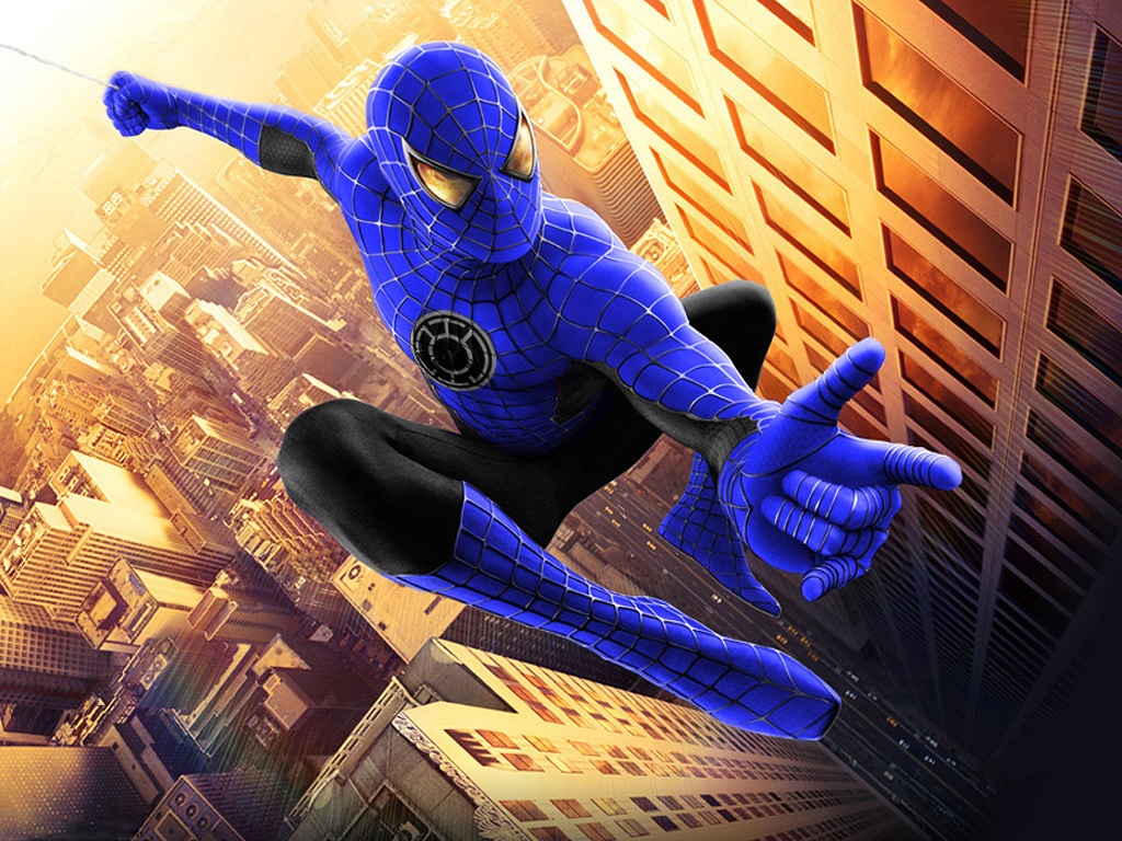 Blue Spiderman Artwork Wallpapers