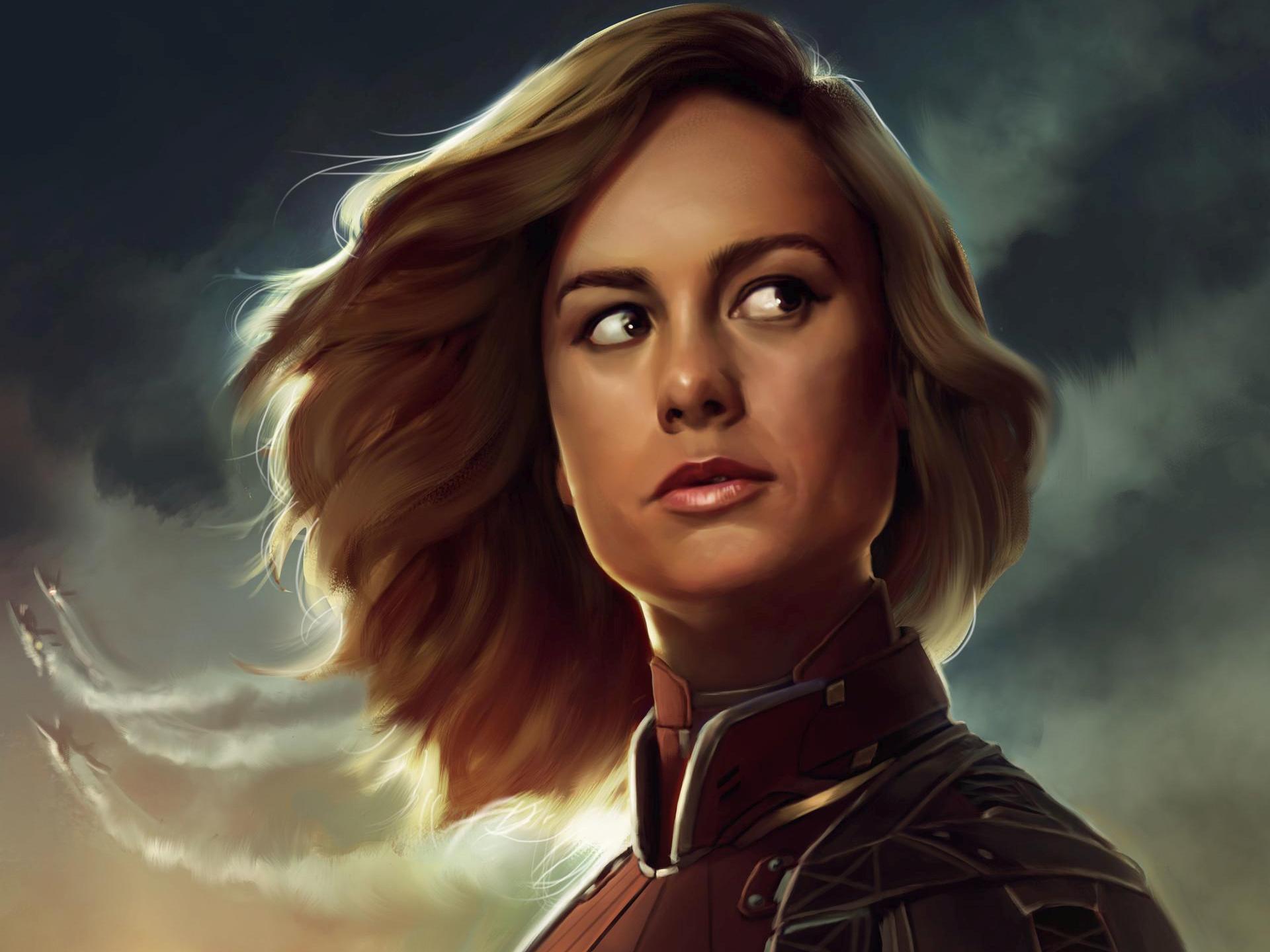 Brie Larson As Captain Marvel Artwork Wallpapers