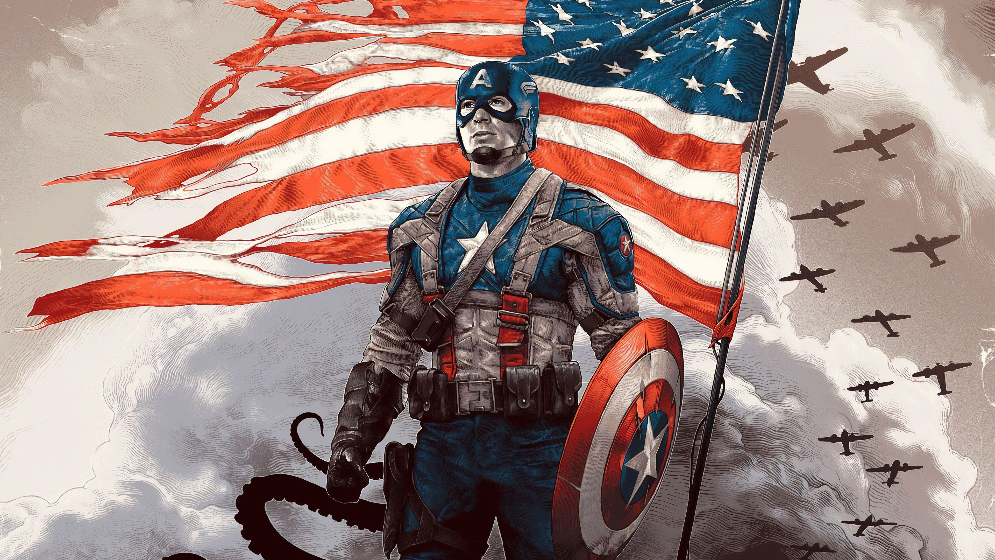 Captain America 4K Fanart Wallpapers