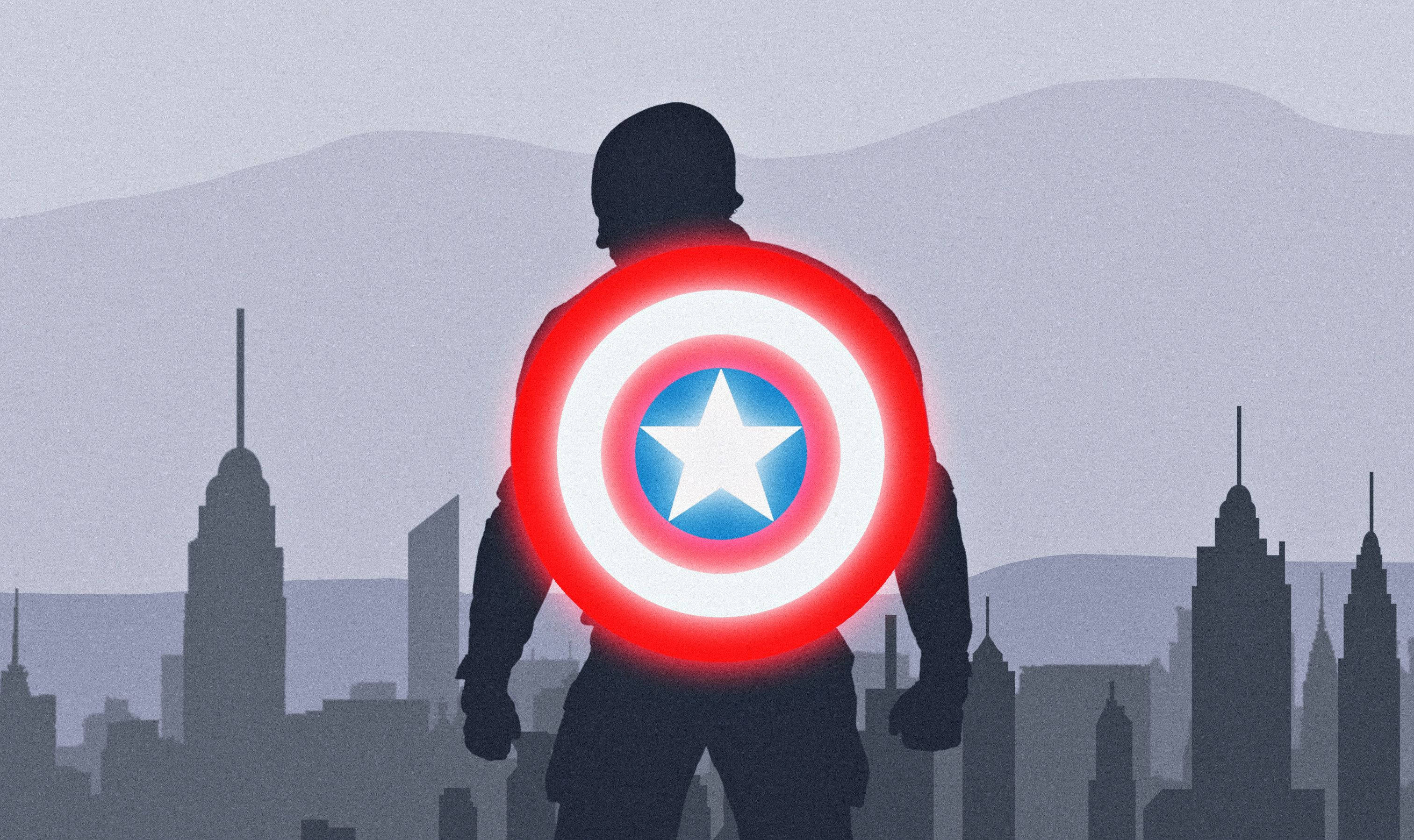 Captain America 4K Red Minimalist Wallpapers