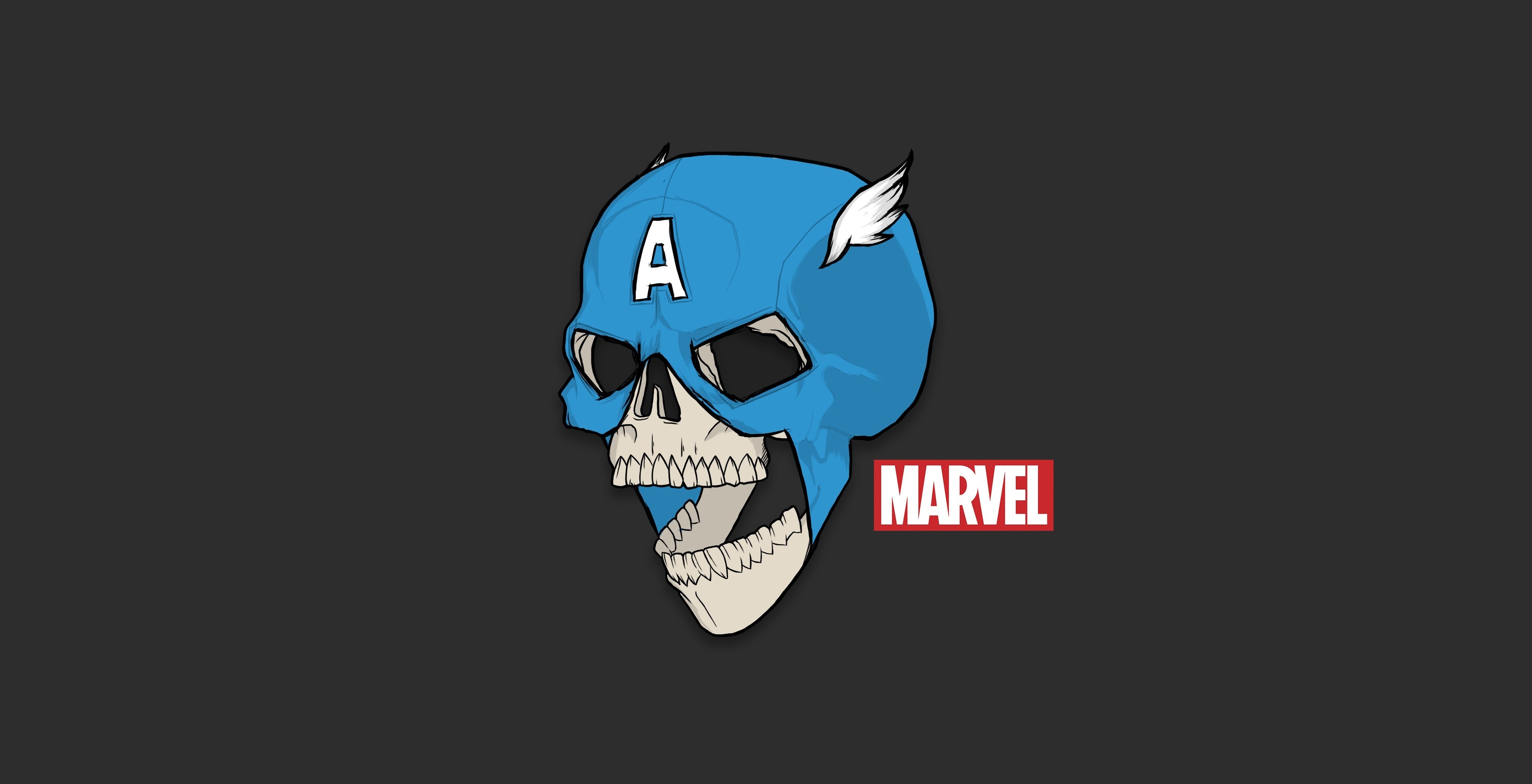 Captain America 4K Red Minimalist Wallpapers