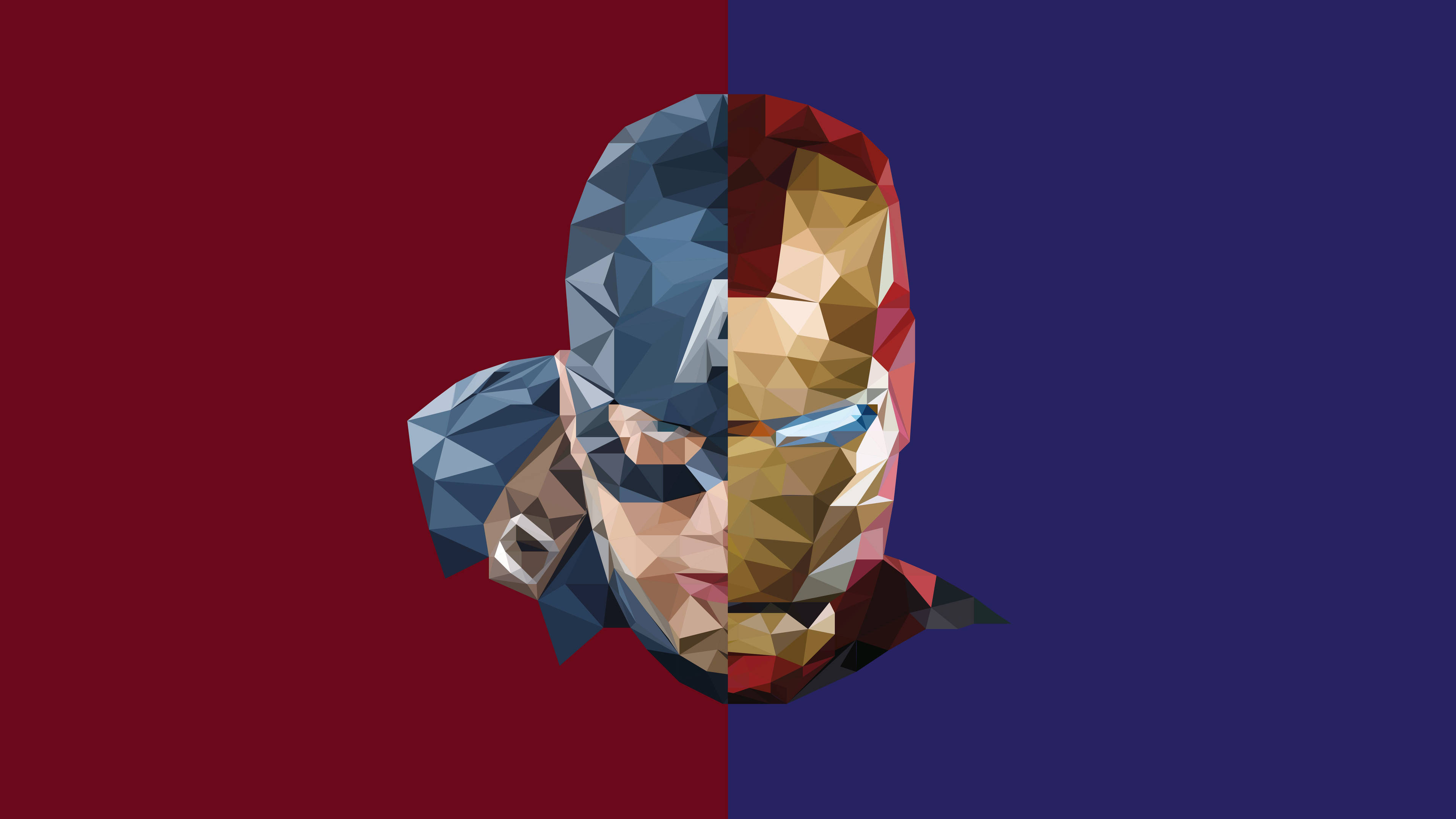 Captain America 4K Red Minimalist Wallpapers