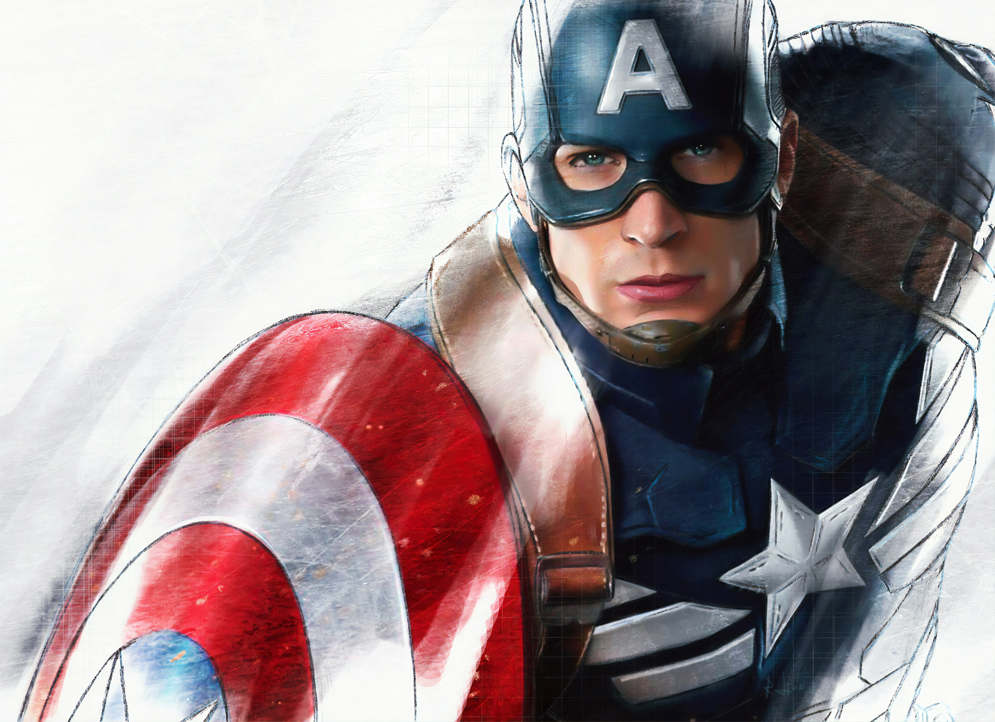 Captain America Portrait Art Wallpapers