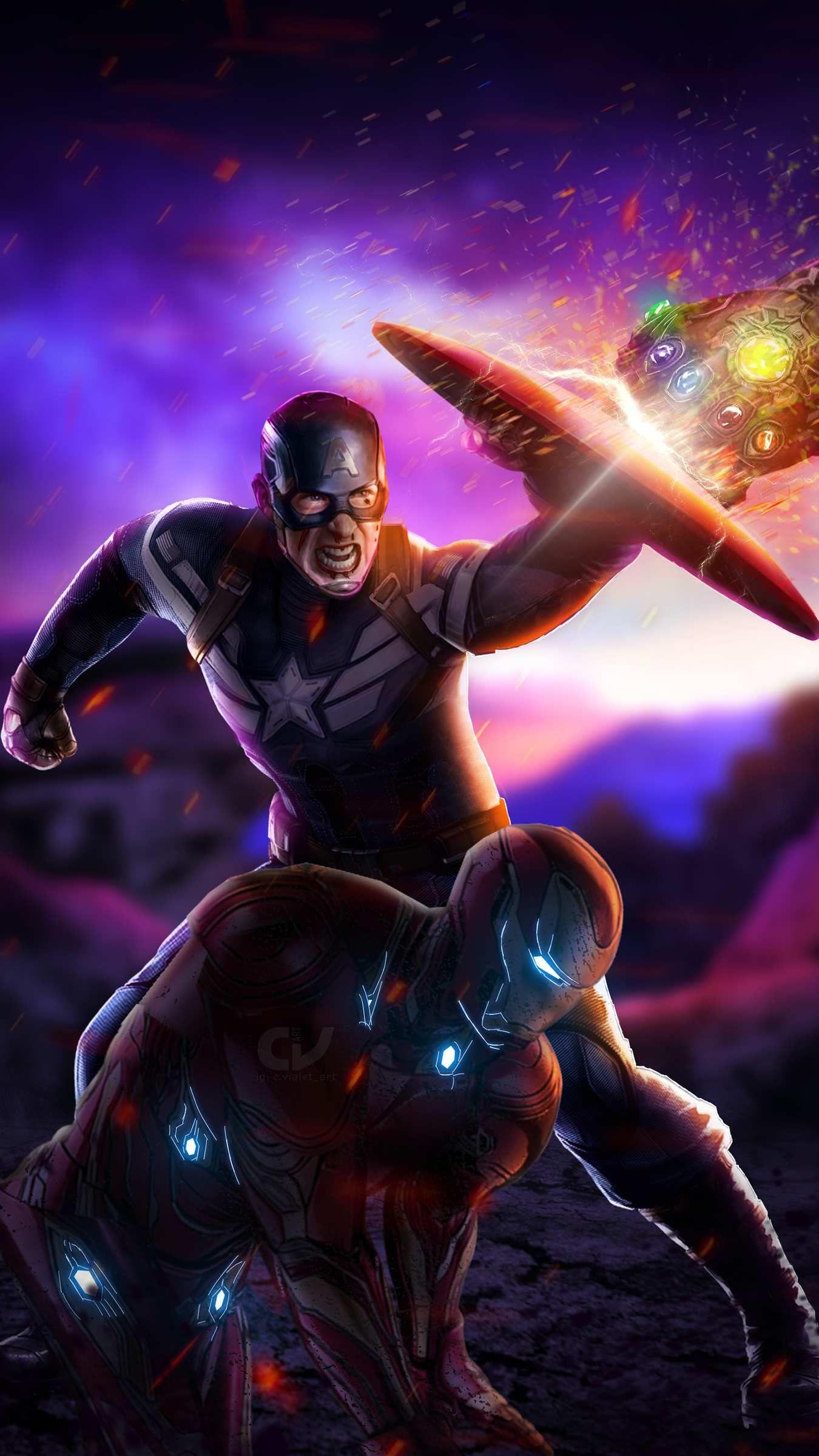 Captain America Vs Thanos Army Wallpapers