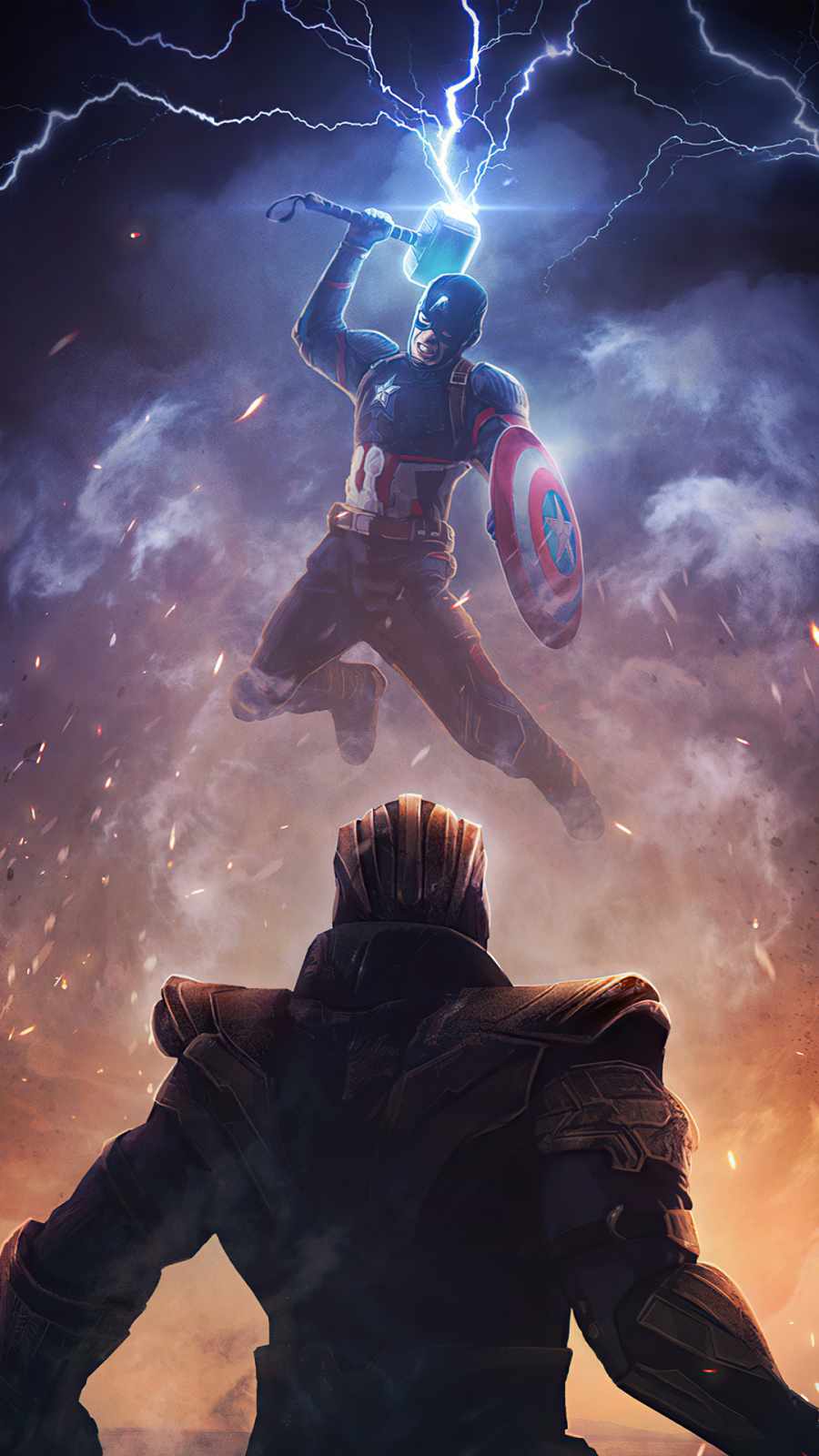 Captain America Vs Thanos Army Wallpapers