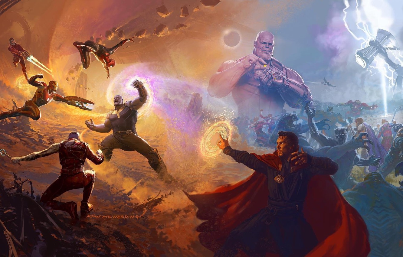 Captain America Vs Thanos Army Wallpapers