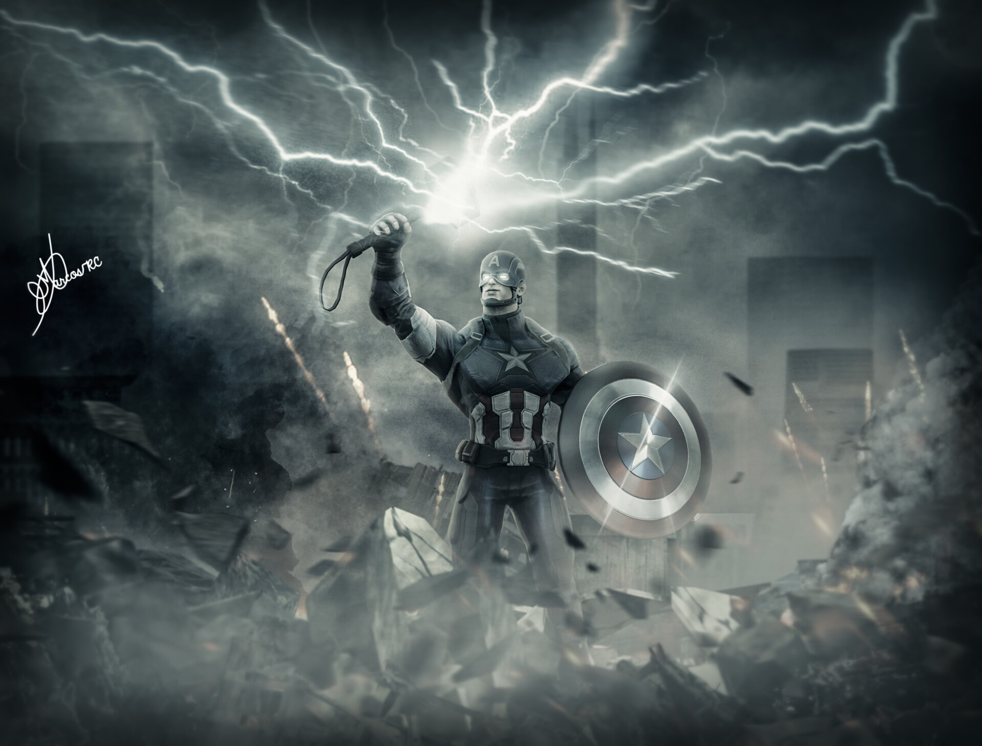 Captain America With Hammer Wallpapers