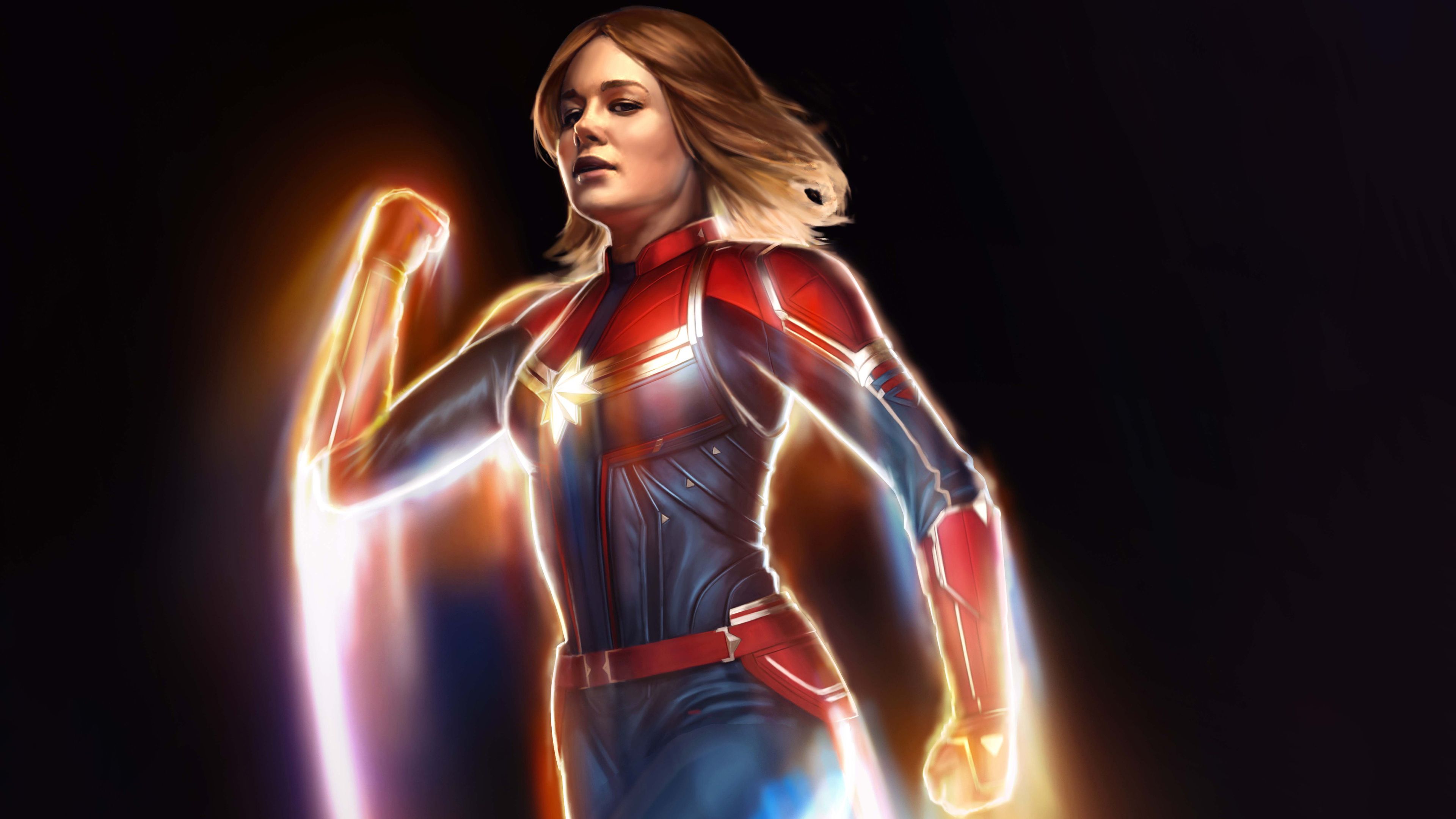 Captain Marvel 4K Cool 2021 Art Wallpapers