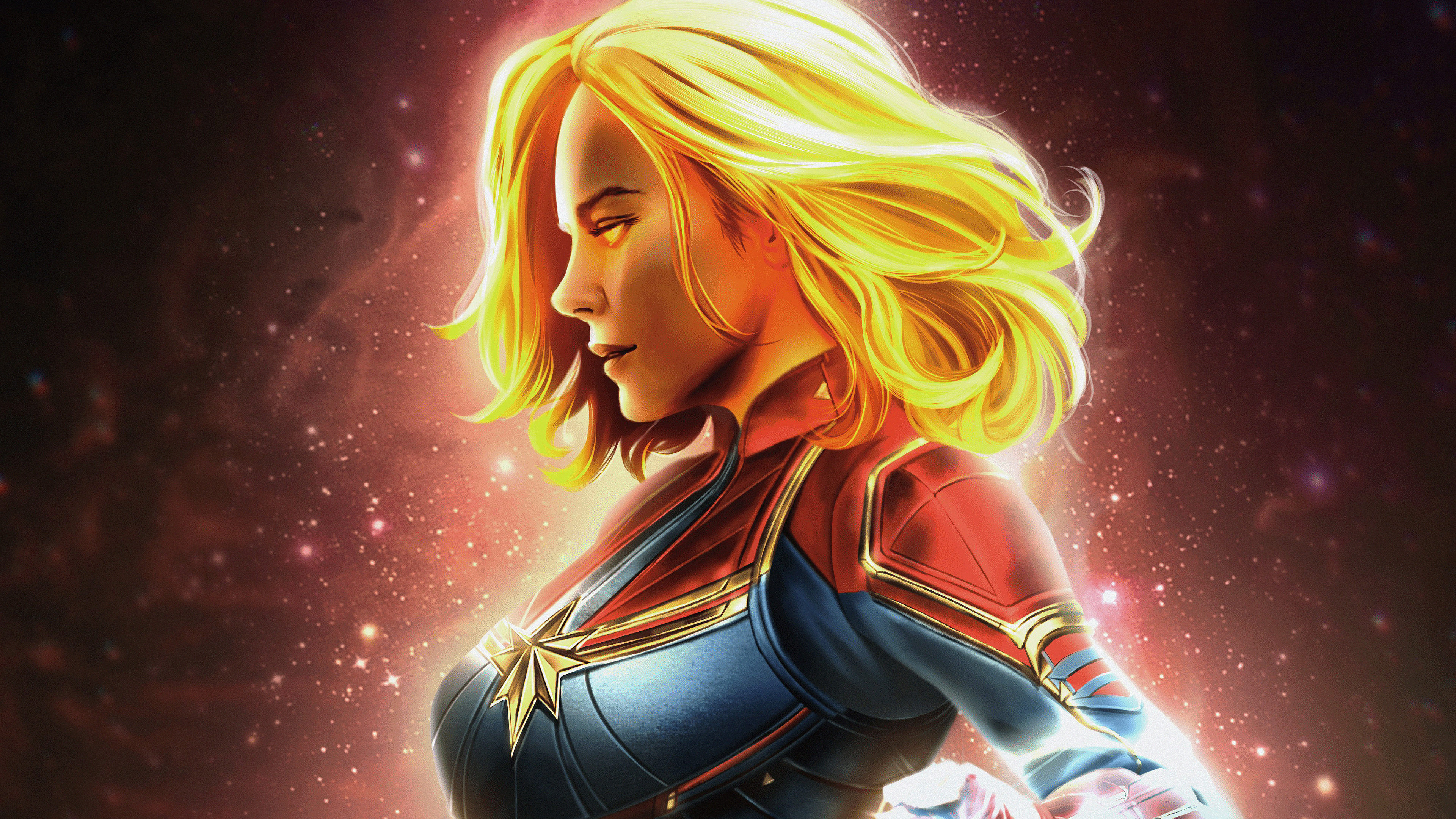 Captain Marvel 4K Cool 2021 Art Wallpapers