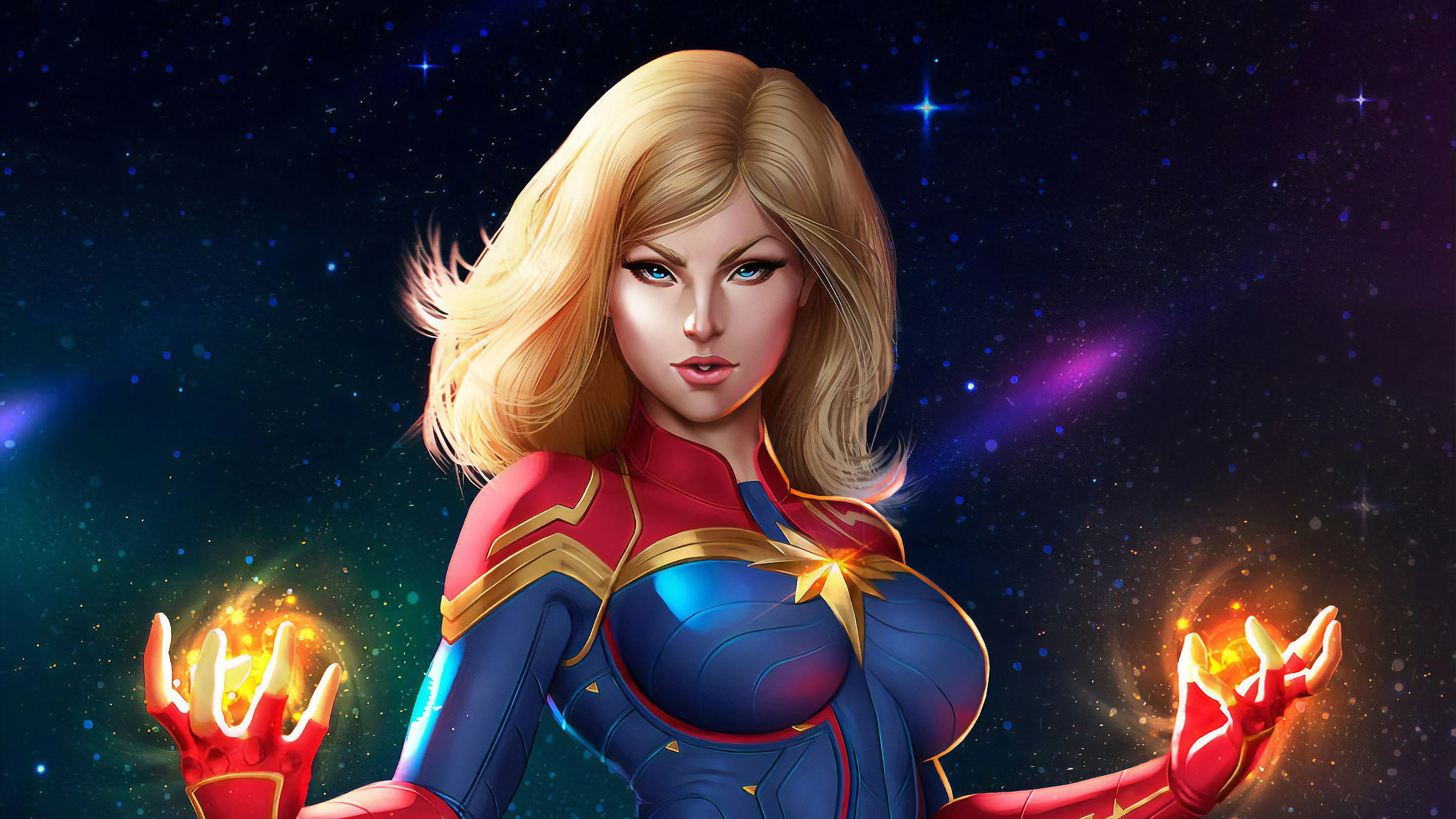 Captain Marvel 4K Cool 2021 Art Wallpapers