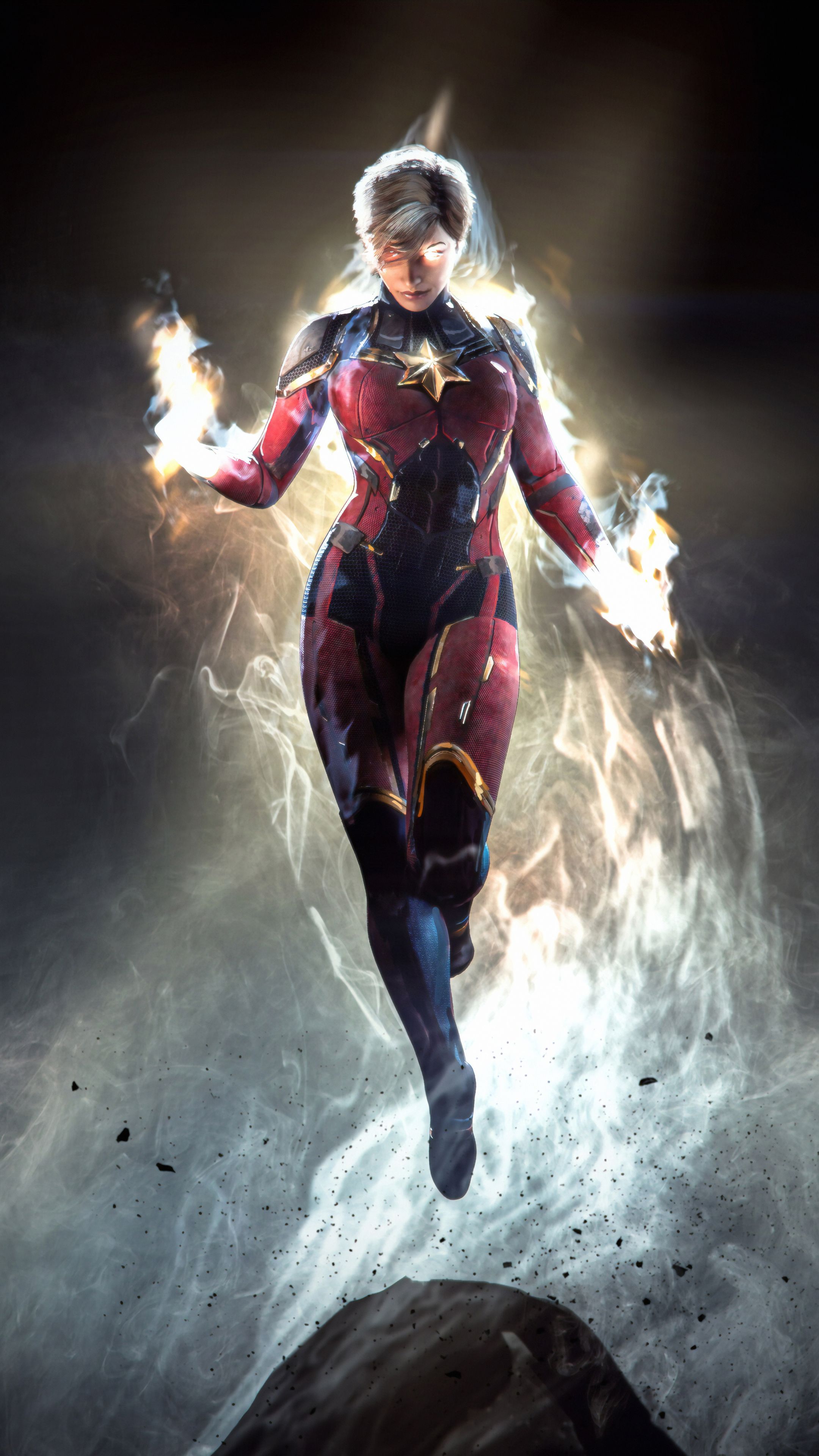 Captain Marvel 4K Cool 2021 Art Wallpapers