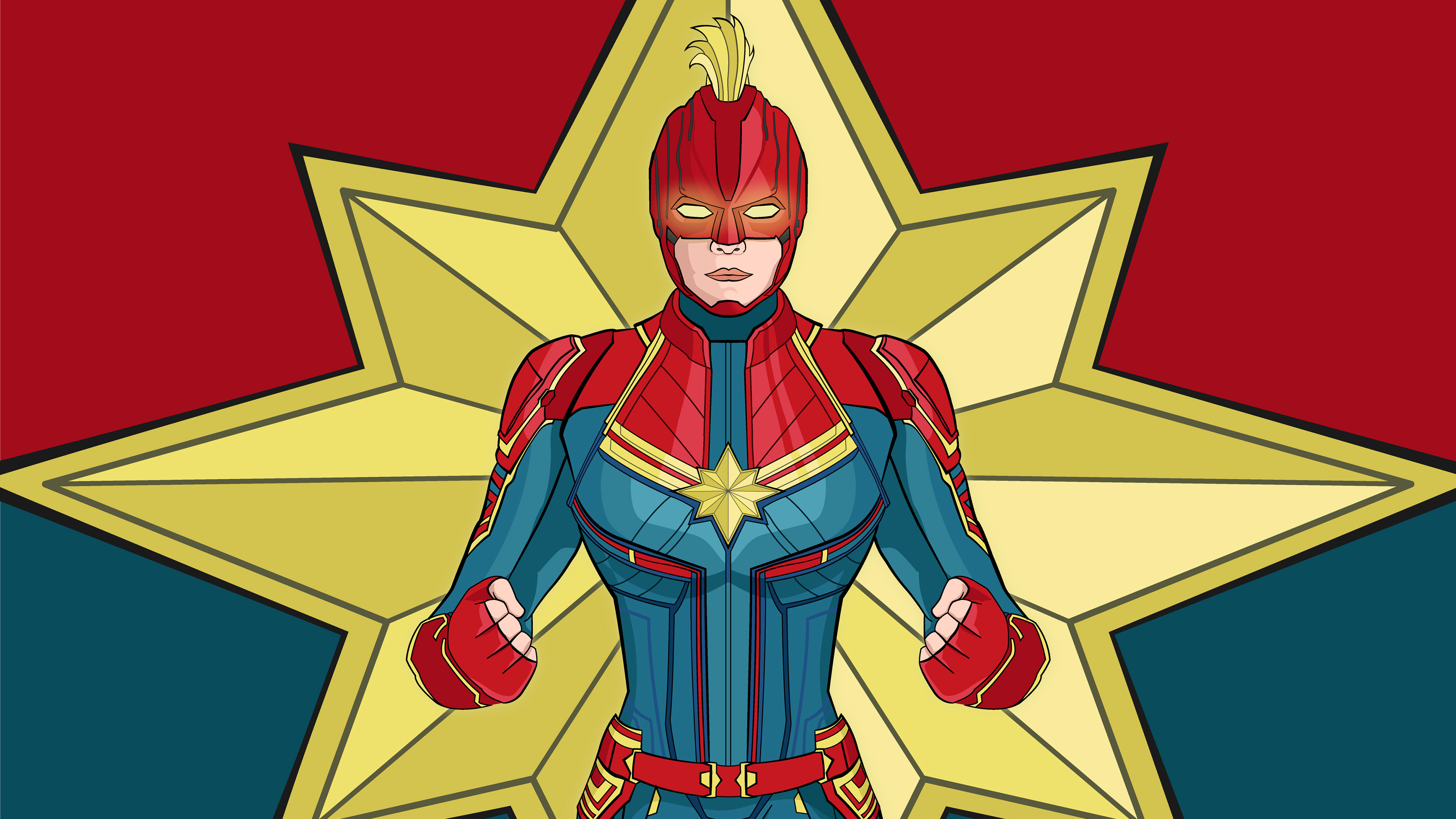 Captain Marvel 4K Cool 2021 Art Wallpapers