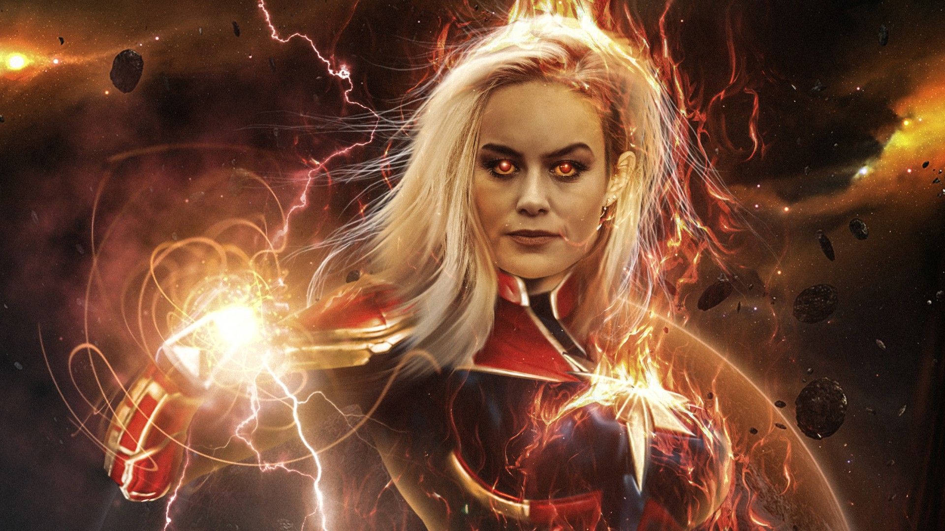 Captain Marvel Angry Wallpapers