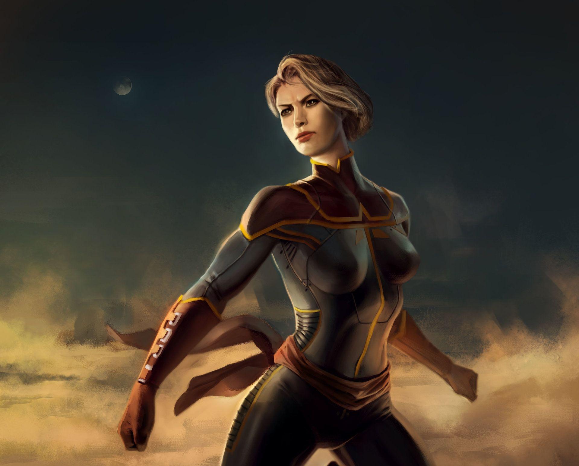 Captain Marvel Comic Art Wallpapers