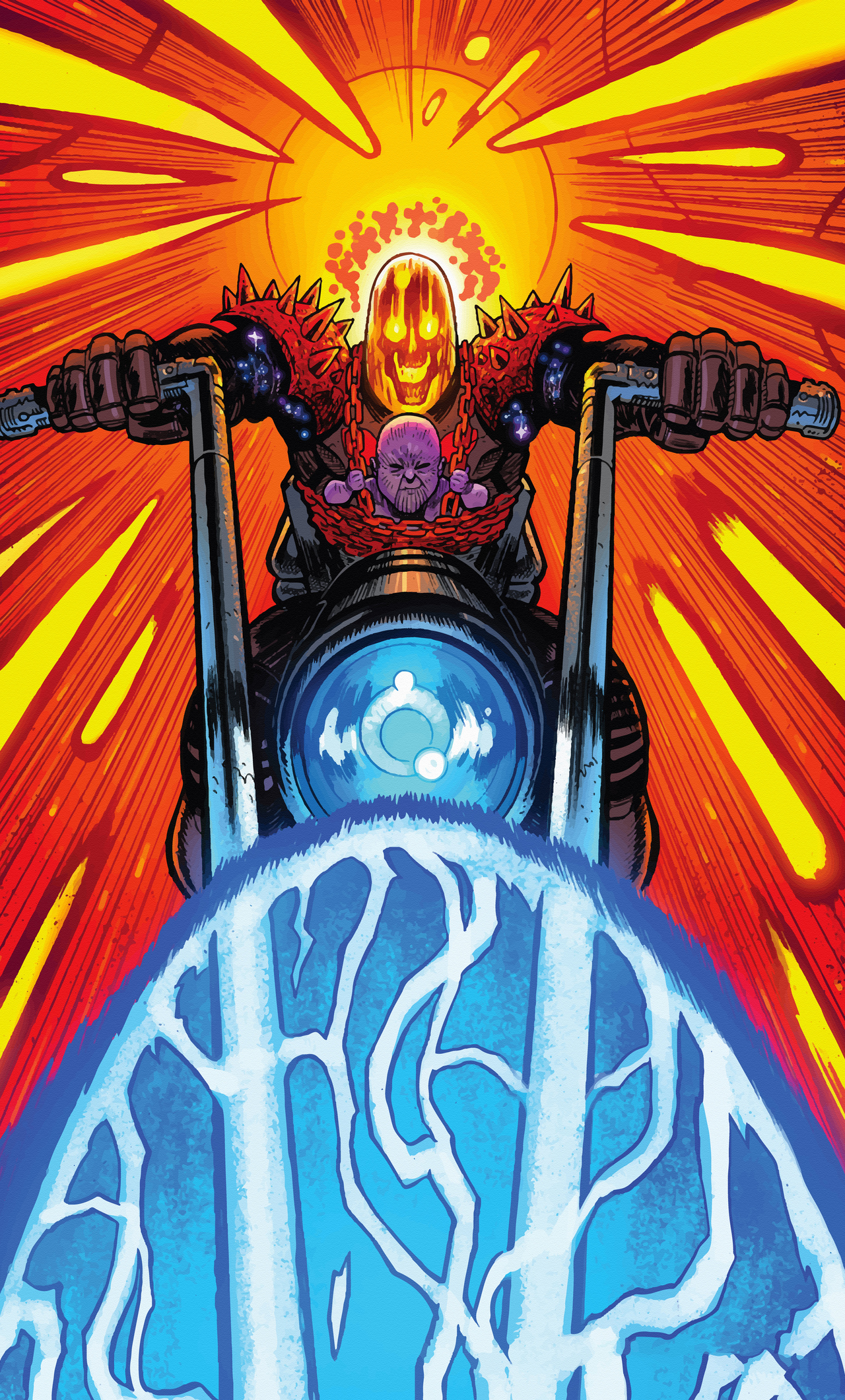 Ghost Rider And Baby Thanos Wallpapers