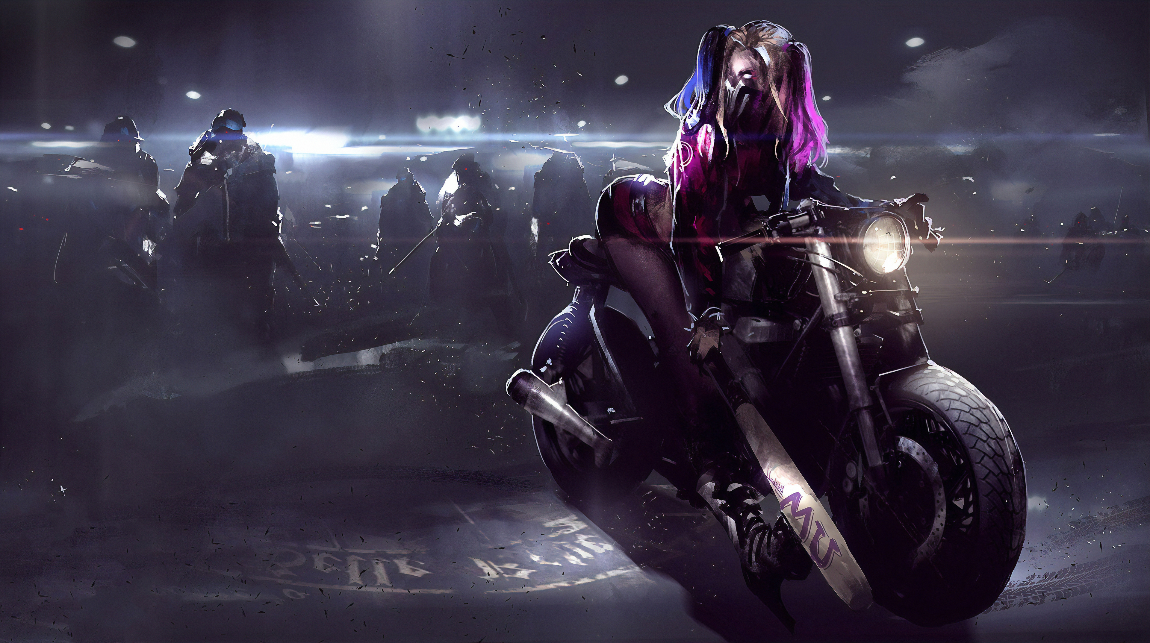 Harley Quinn In Motorcycle Wallpapers