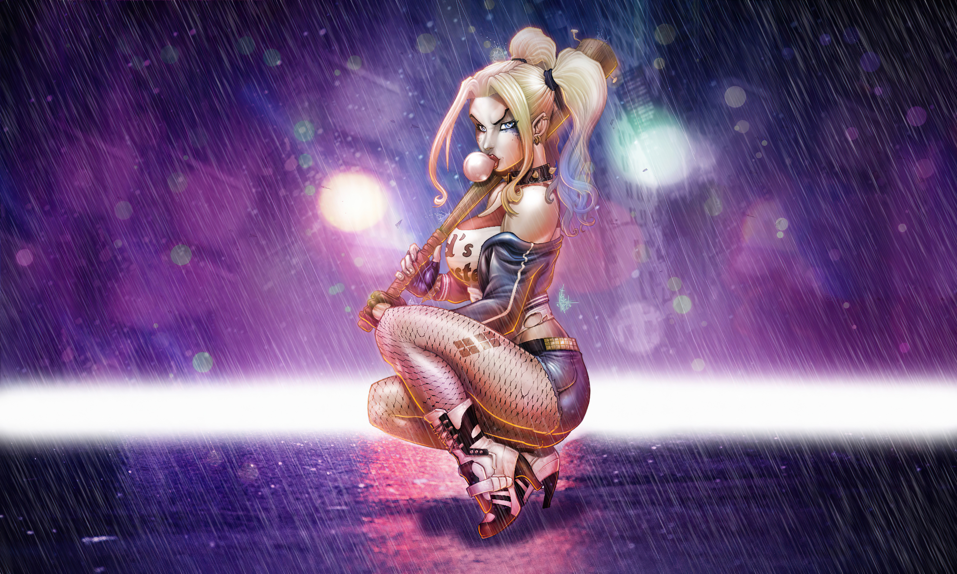 Harley Quinn With Baseball Bat Wallpapers