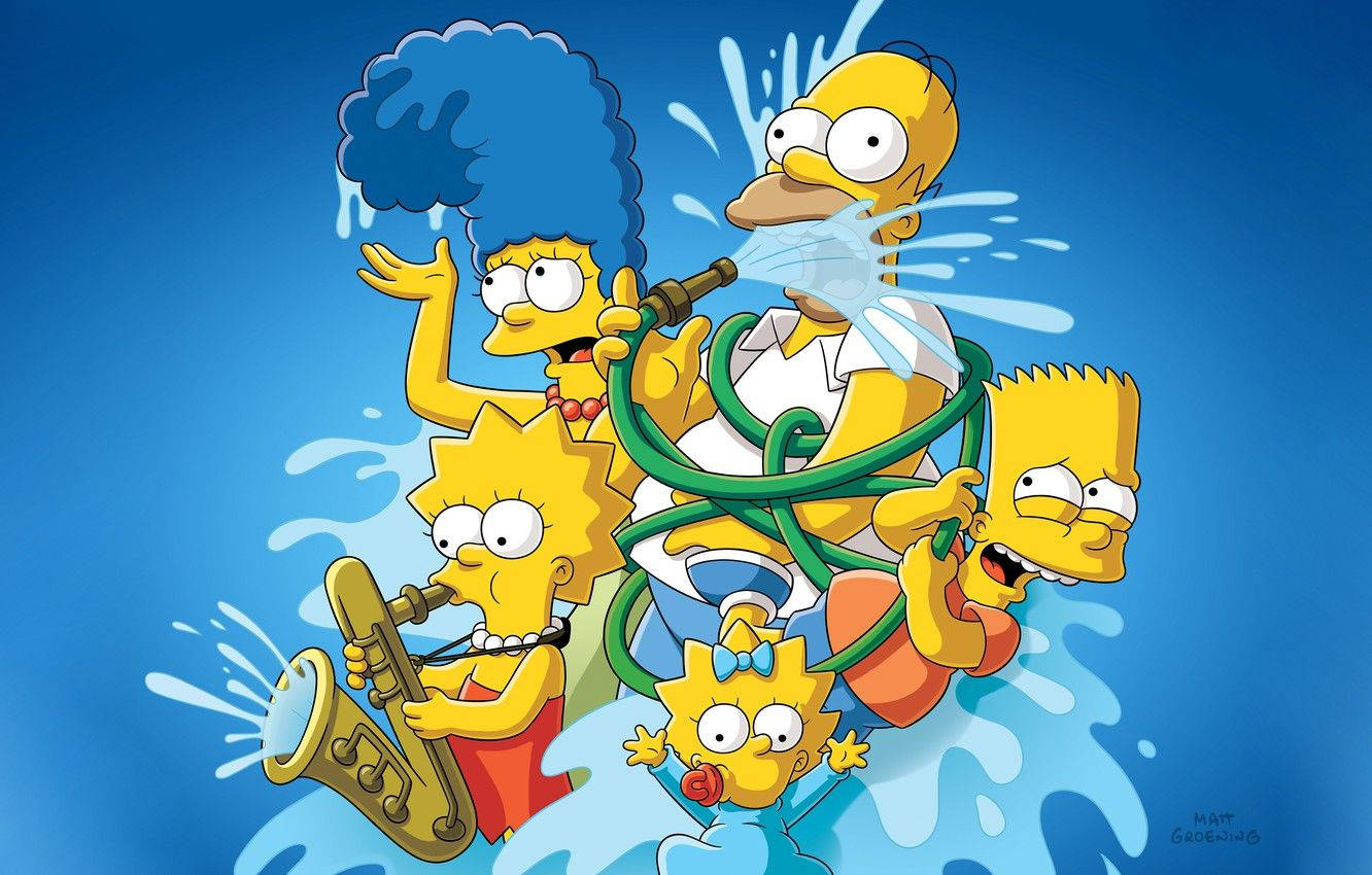 Homer Marge Bart Lisa The Simpsons Family Wallpapers