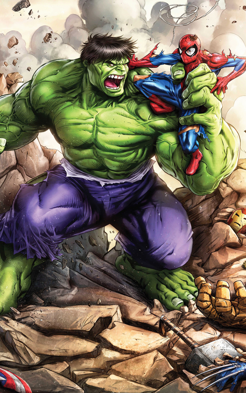 Hulk Vs Spiderman Art Wallpapers