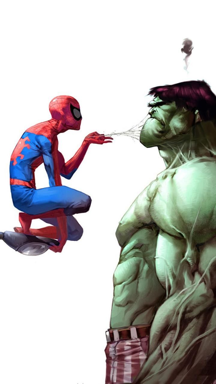 Hulk Vs Spiderman Art Wallpapers