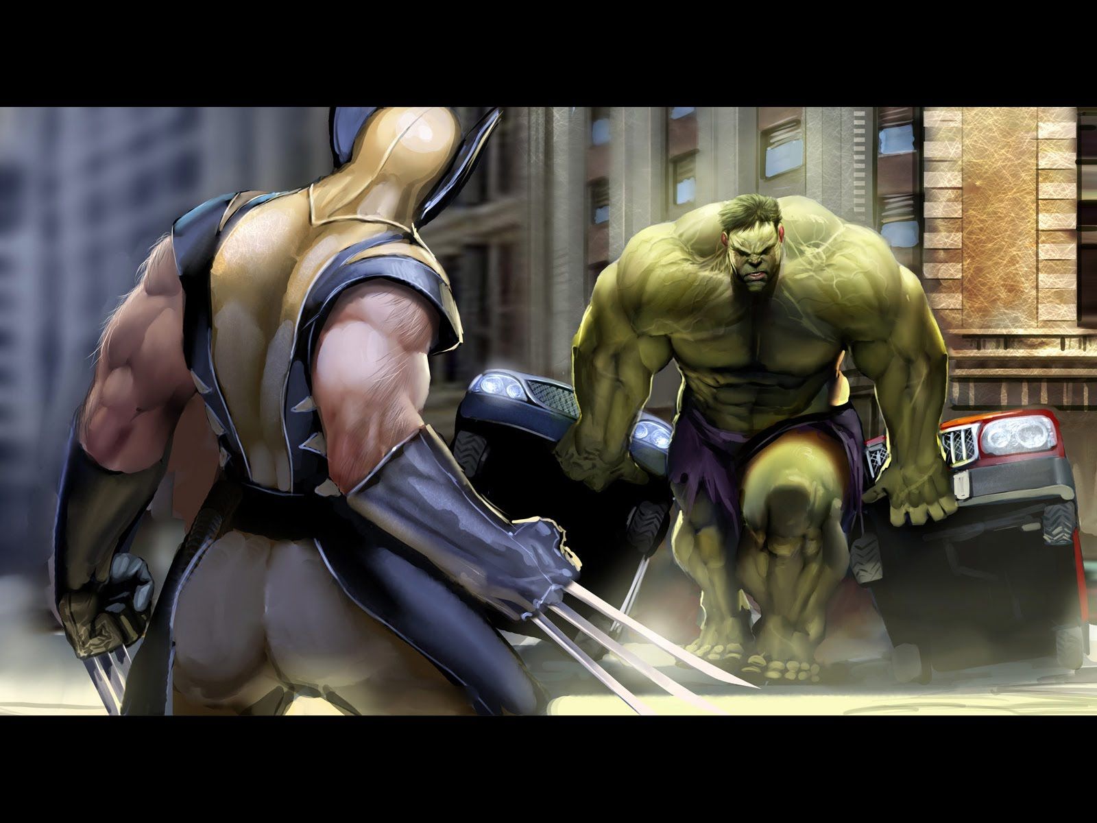 Hulk Vs Spiderman Art Wallpapers