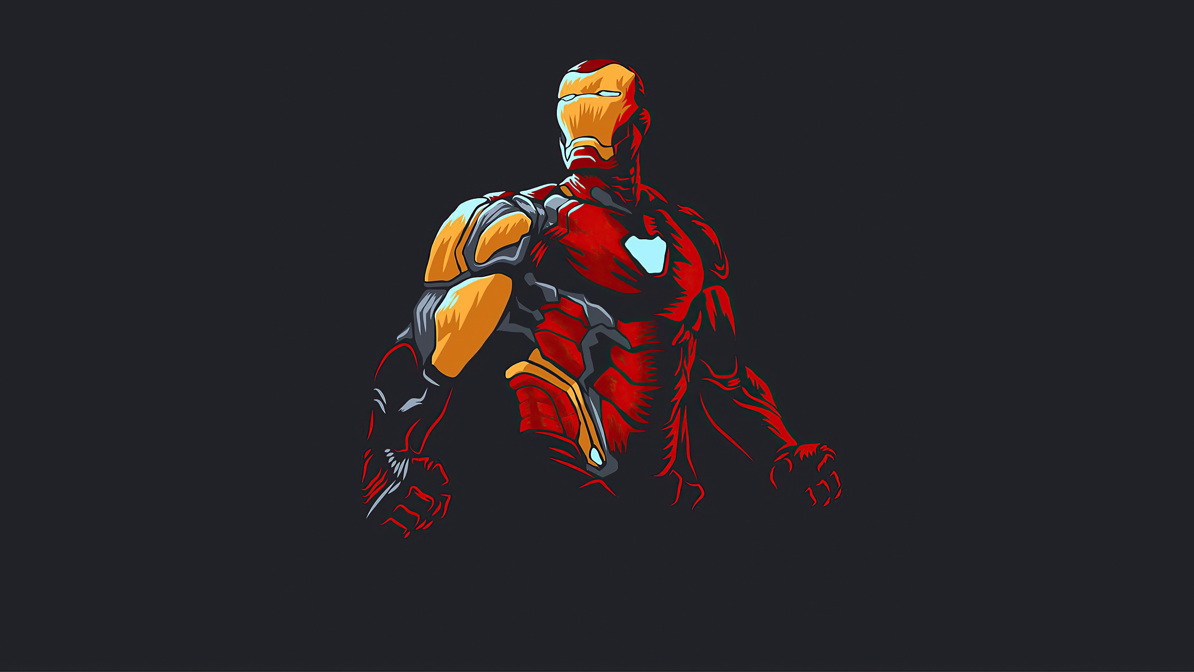 Iron Man 4K Minimal Superher Wallpapers