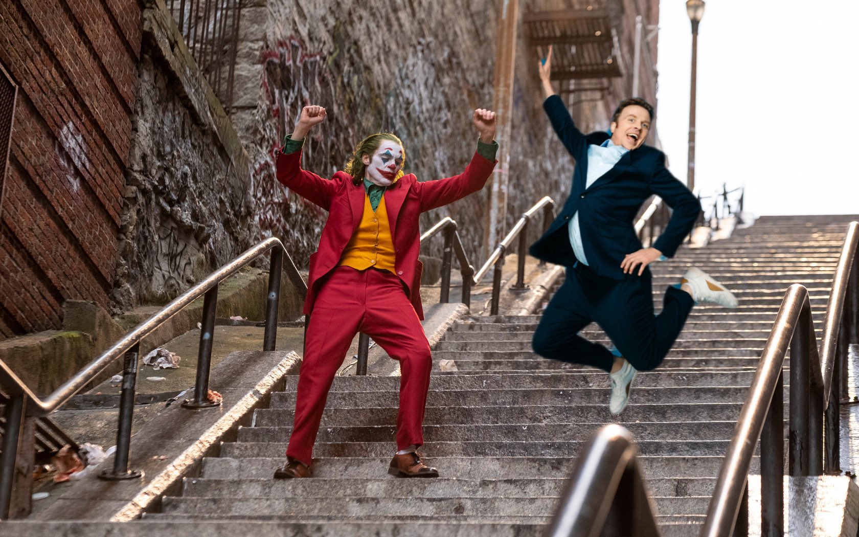 Joker Dancing On Stairs Wallpapers