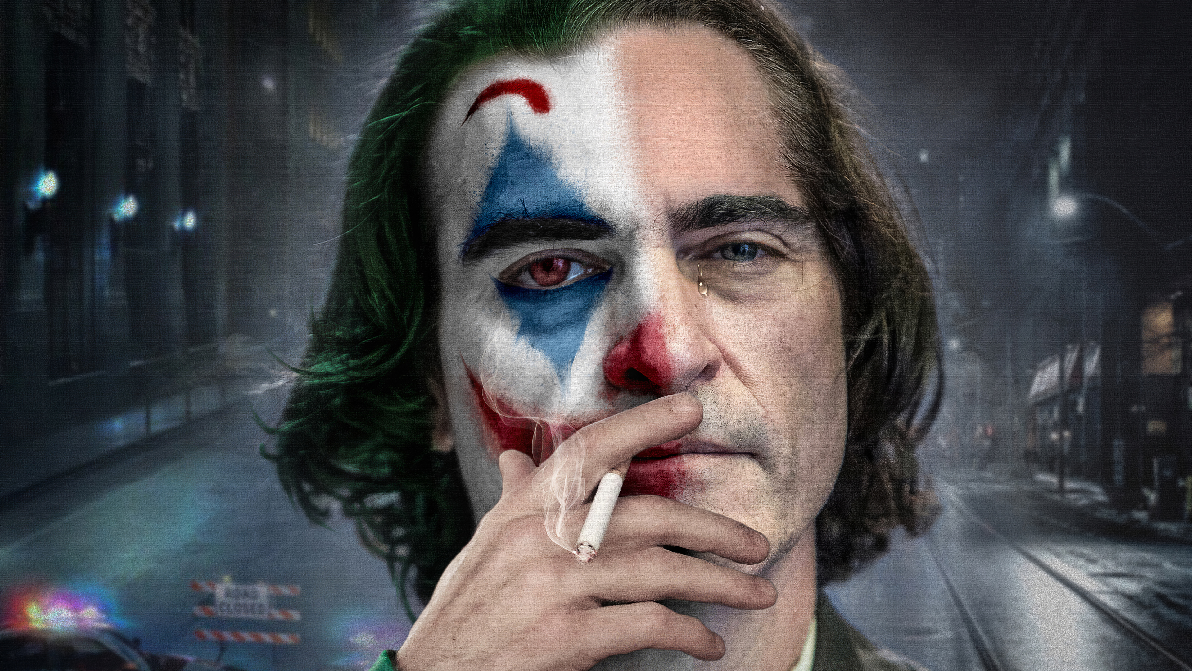 Joker Smoking 4K Portrait Wallpapers