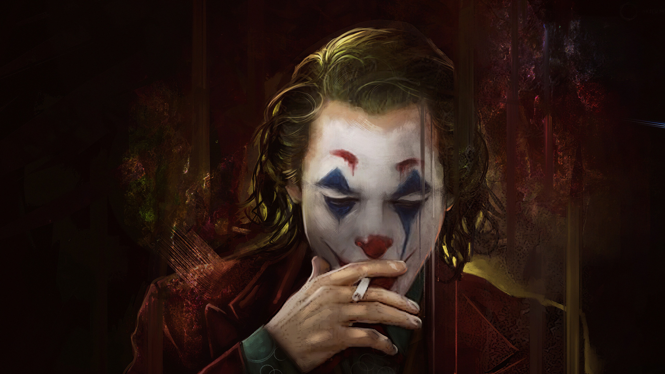 Joker Smoking 4K Portrait Wallpapers