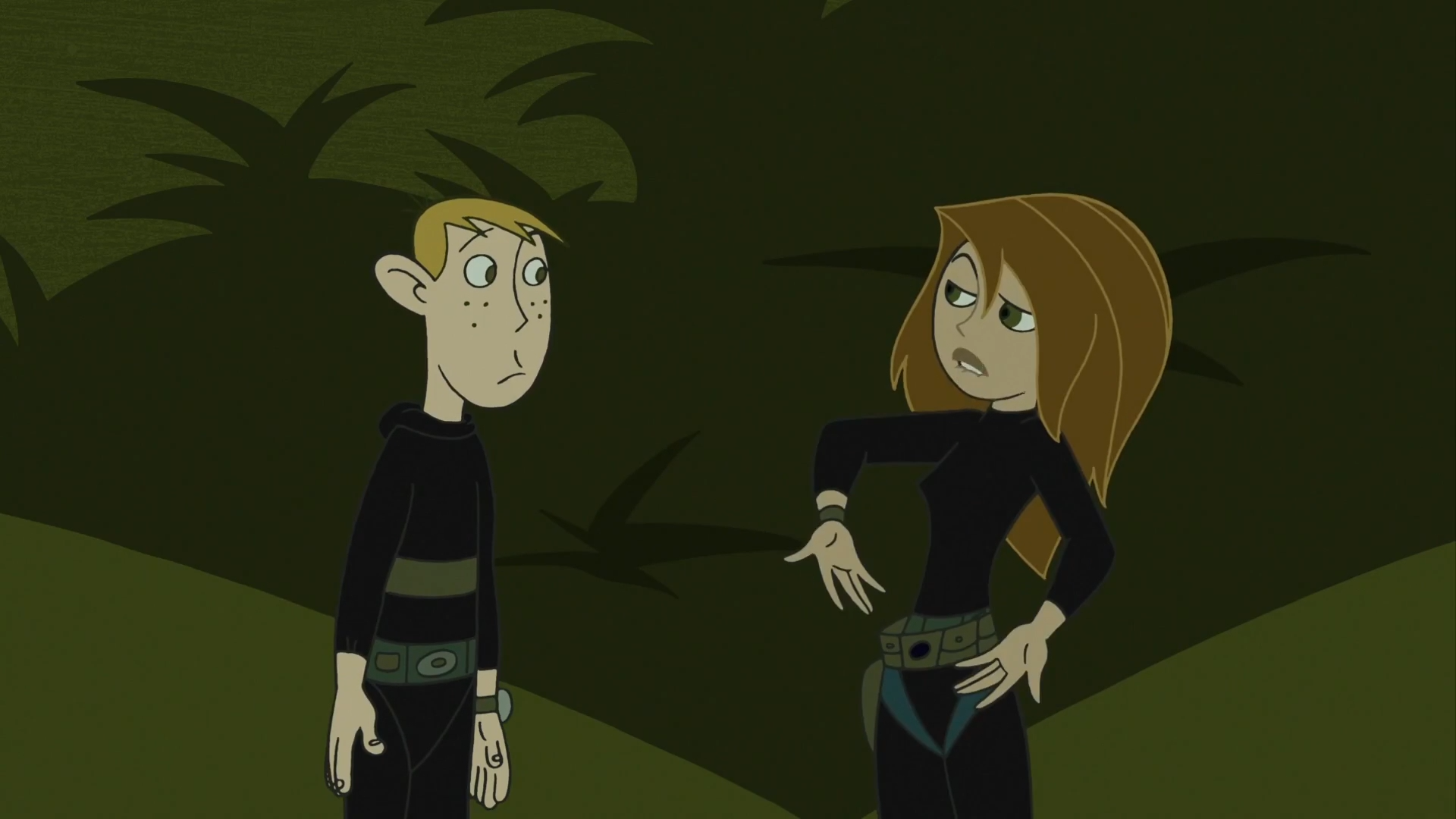 Kim Possible Cartoon Kim And Ron Kiss Wallpapers