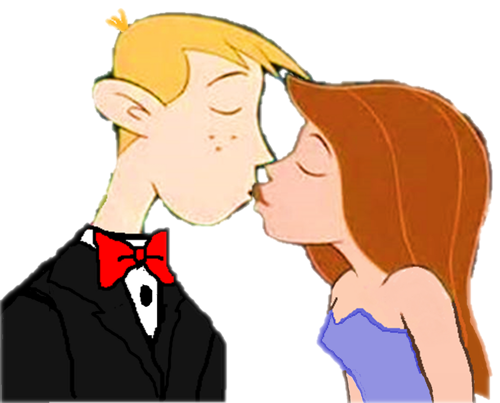 Kim Possible Cartoon Kim And Ron Kiss Wallpapers