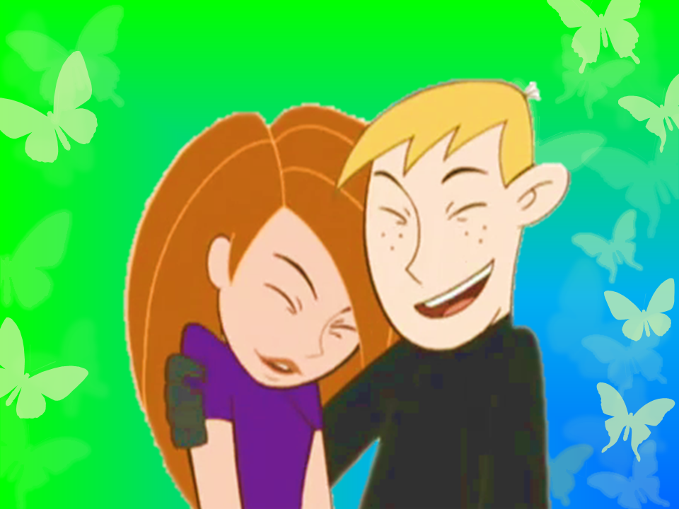 Kim Possible Cartoon Kim And Ron Kiss Wallpapers