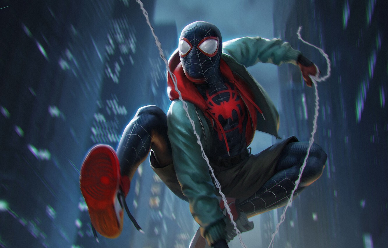 Miles Morales Cartoon Art Wallpapers