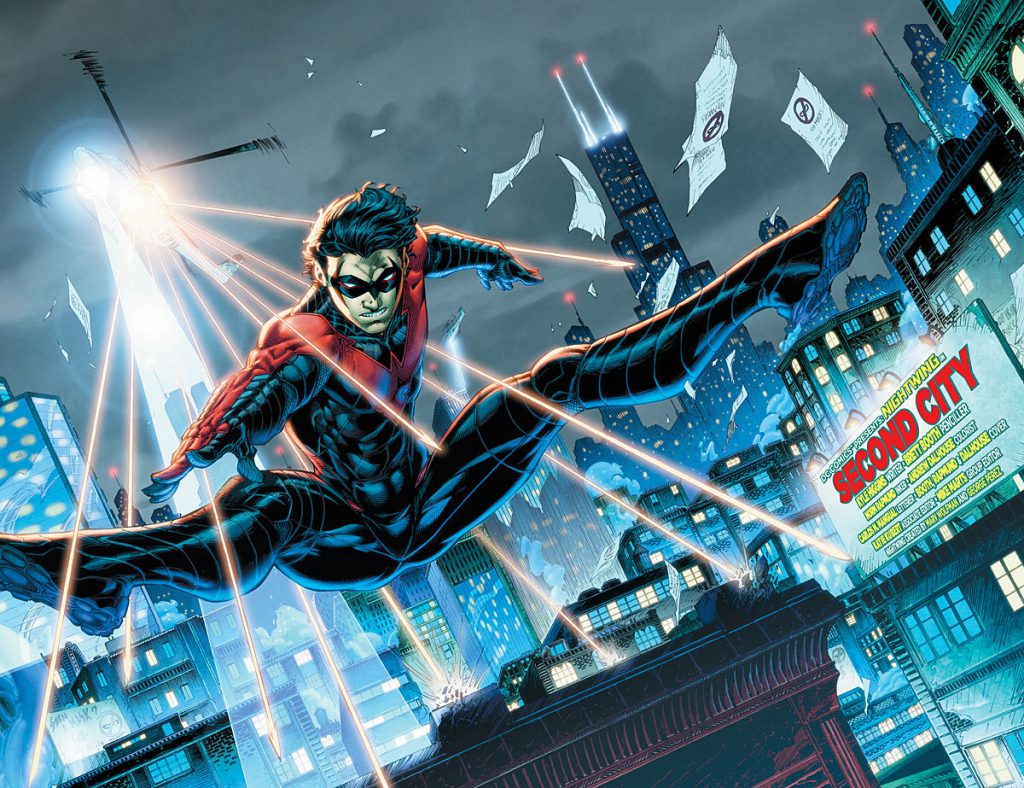 Nightwing Fighting Art Wallpapers