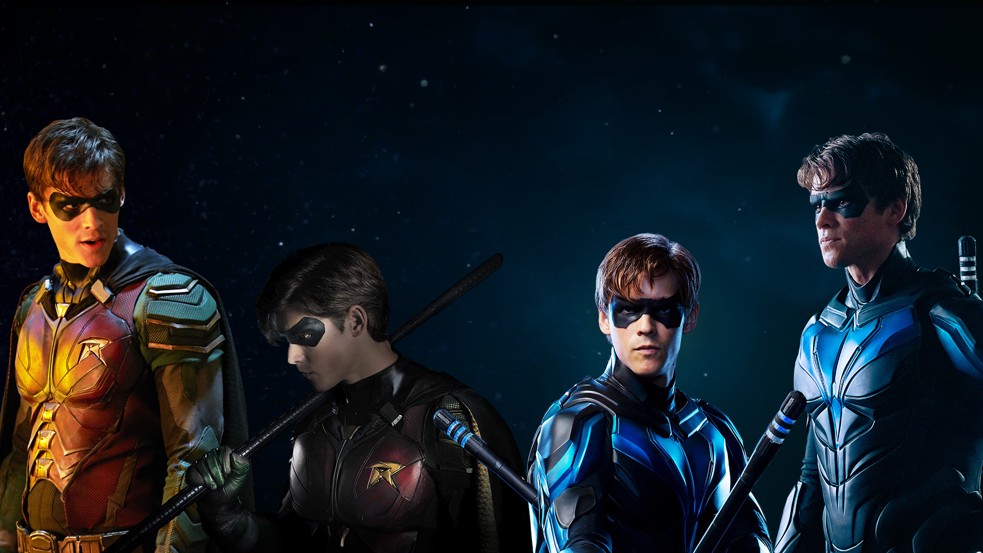 Nightwing Fighting Art Wallpapers