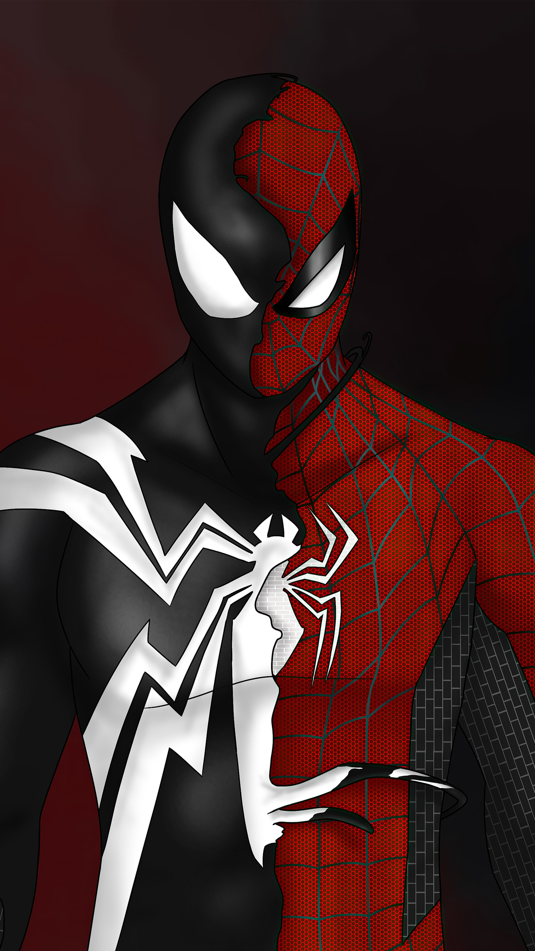 Spider Man Red And Black Suit Art Wallpapers