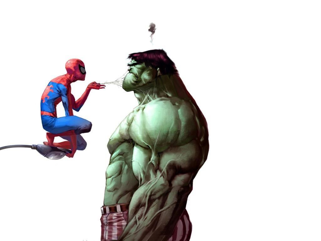 Spiderman Annoying Hulk Wallpapers