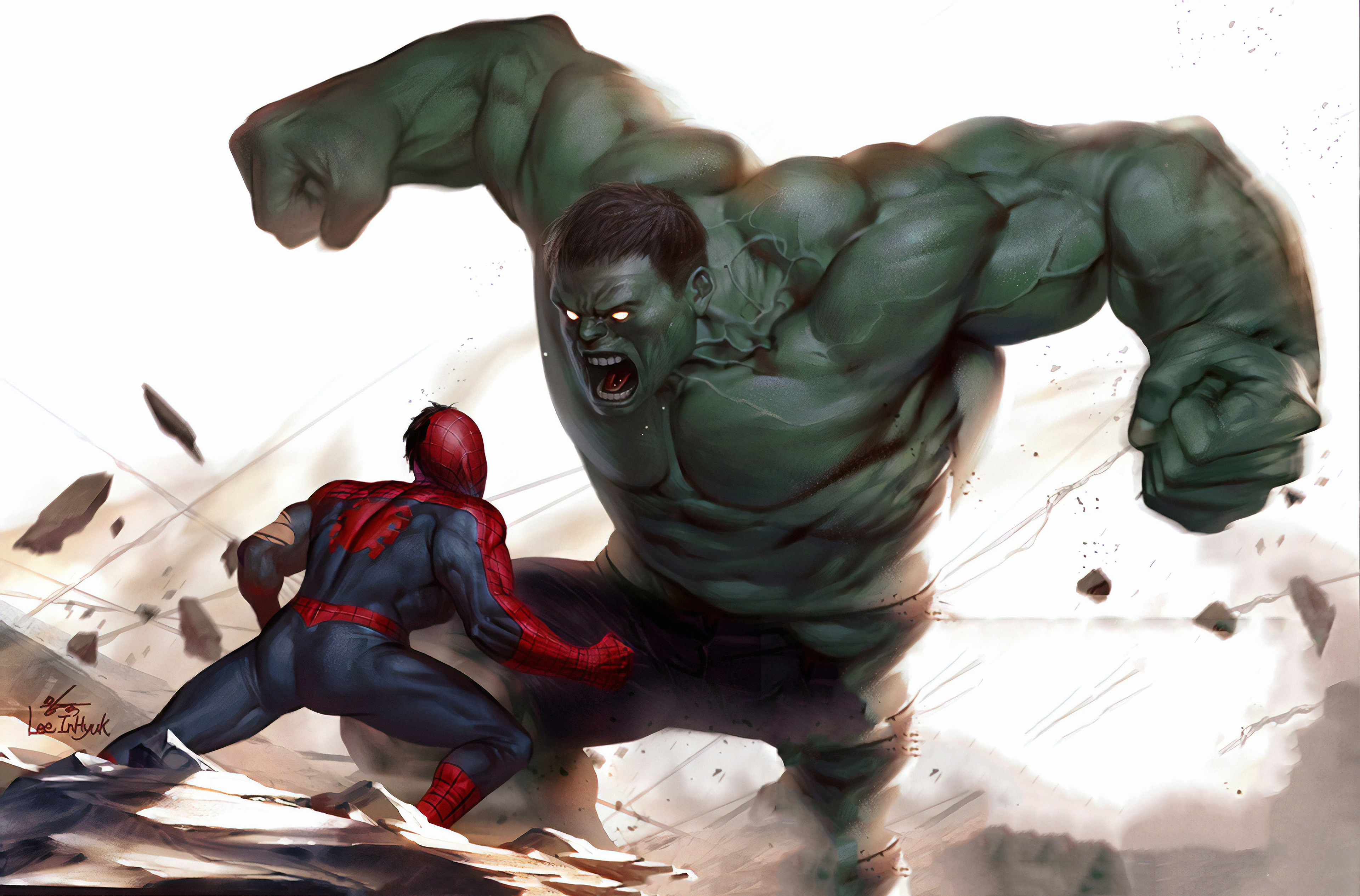 Spiderman Annoying Hulk Wallpapers