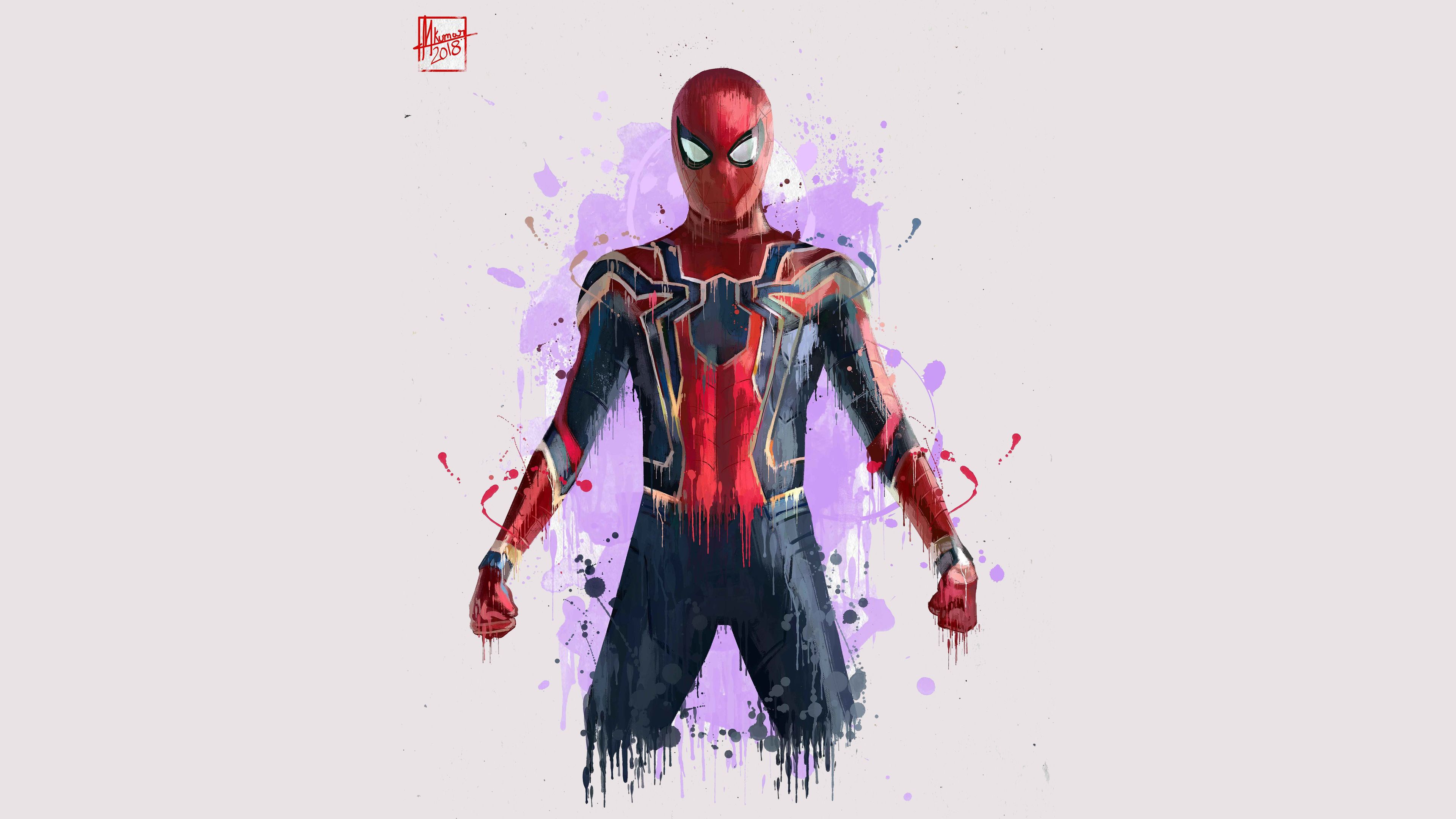 Spider-Man In The Web Digital Art Wallpapers