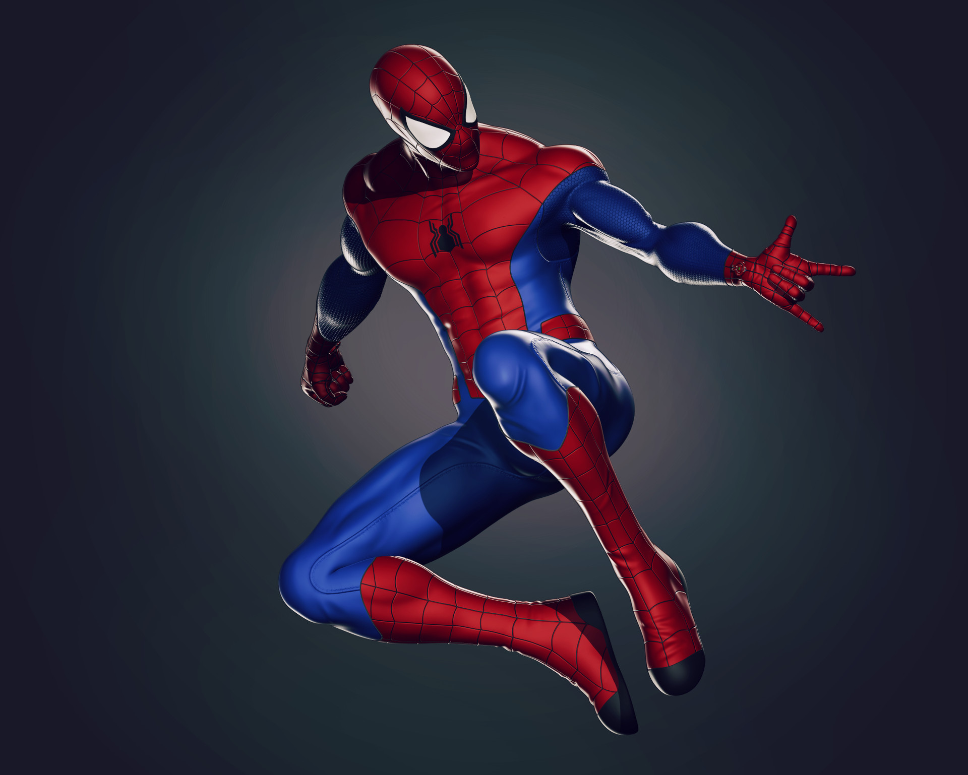 Spider-Man In The Web Digital Art Wallpapers