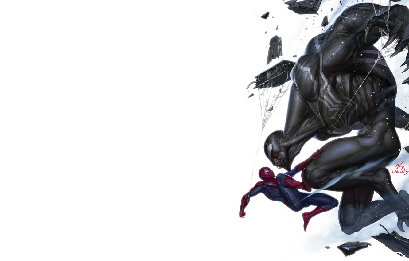 Spider-Man Vs Venom Comic Art Marvel Wallpapers