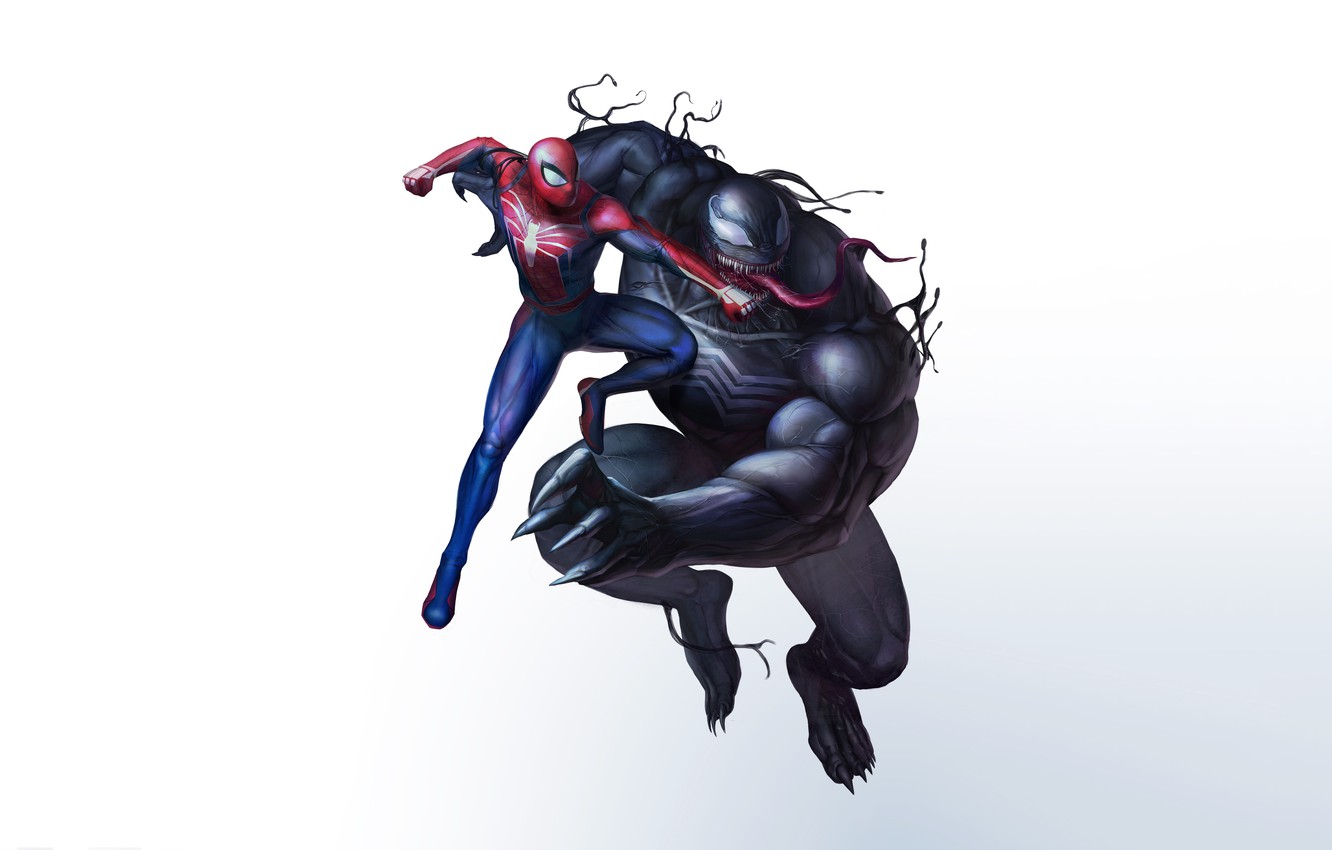 Spider-Man Vs Venom Comic Art Marvel Wallpapers