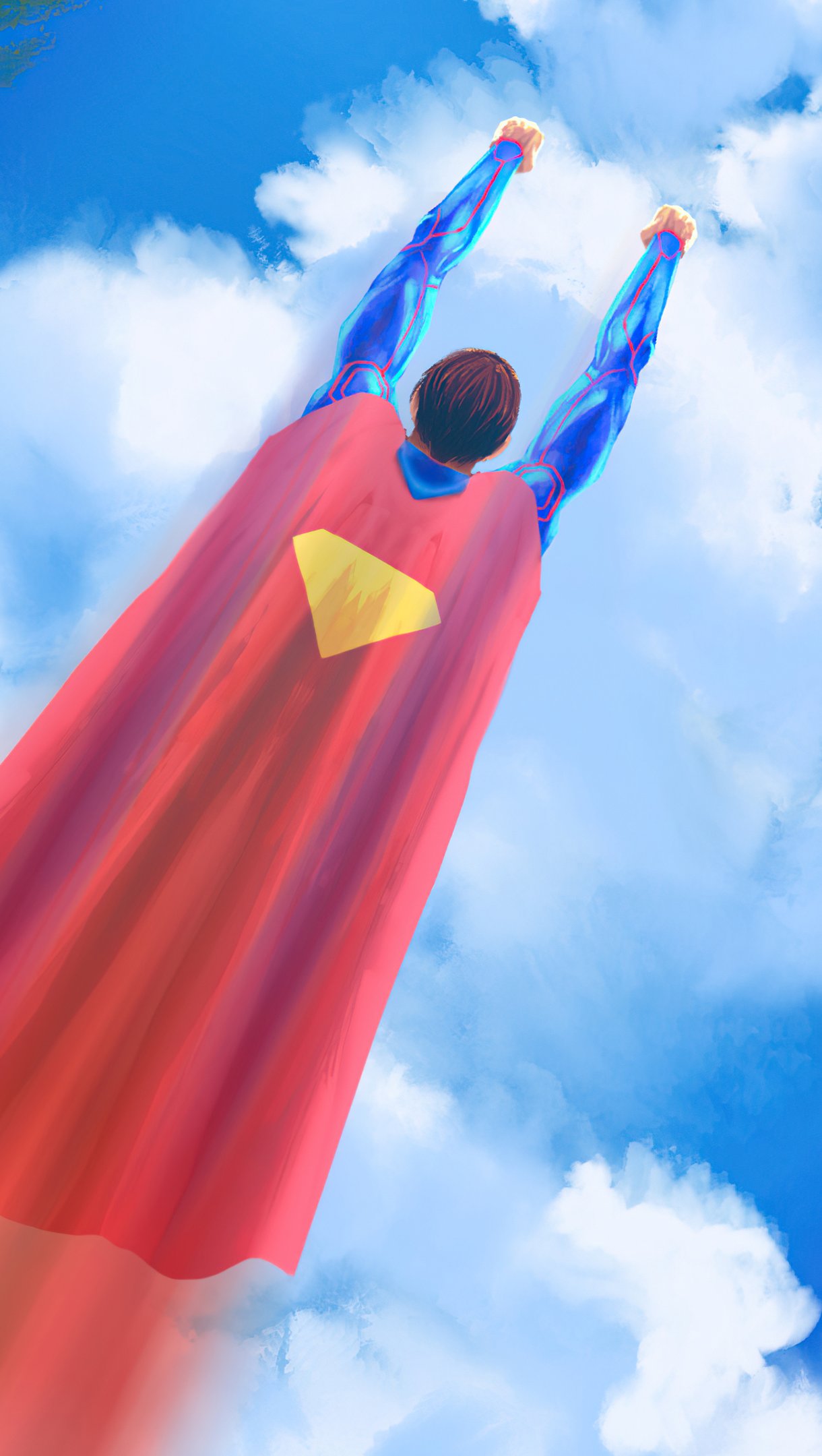 Superman Flying Digital 2020 Wallpapers
