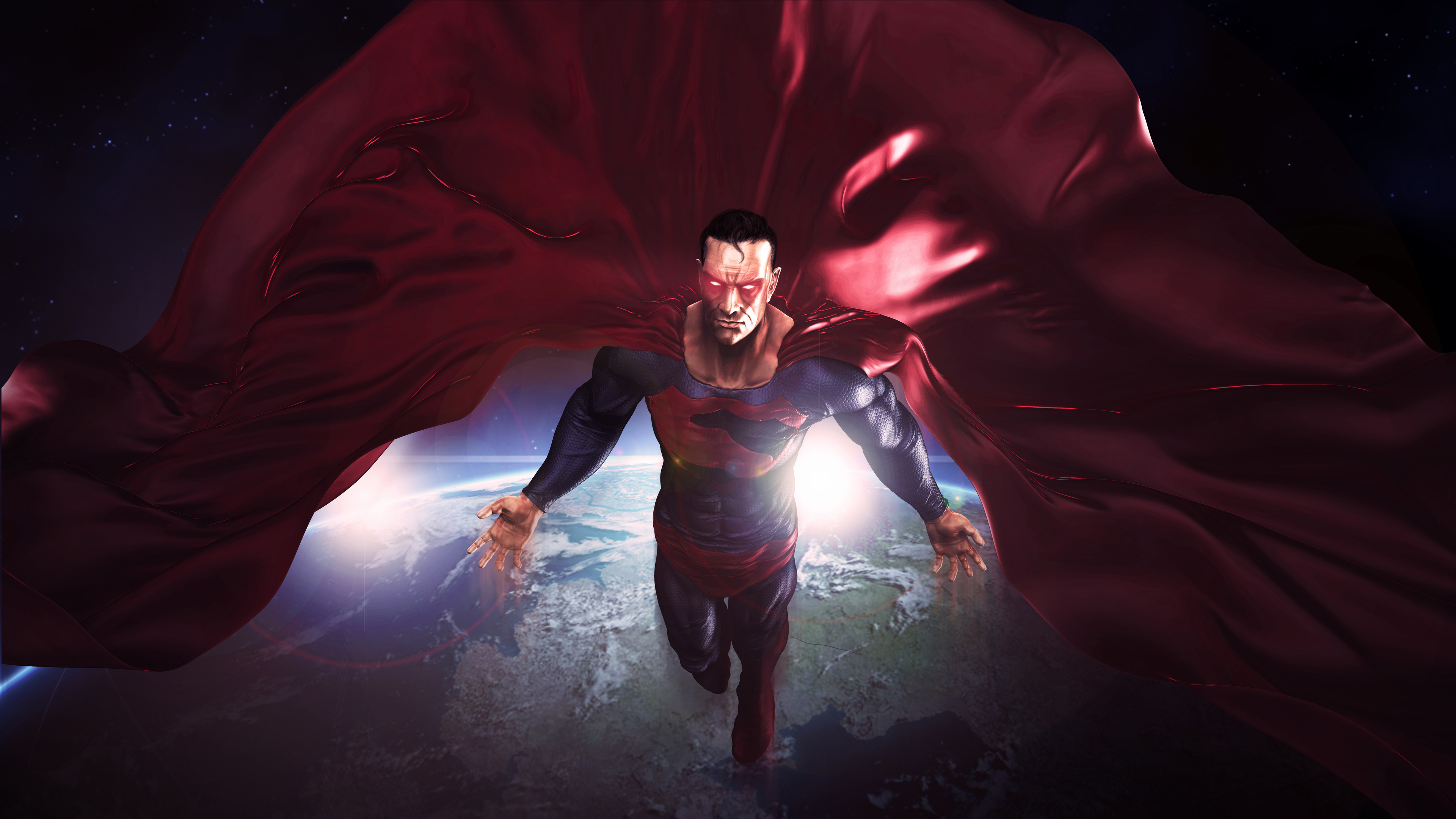 Superman Flying Digital 2020 Wallpapers