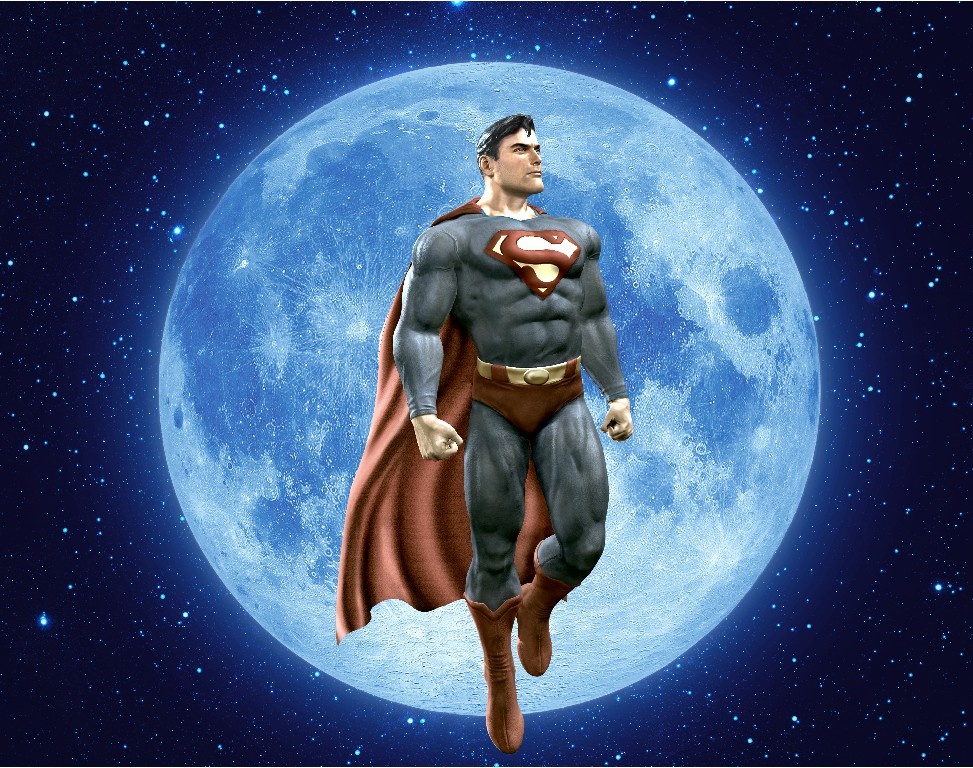 Superman In Moon Wallpapers