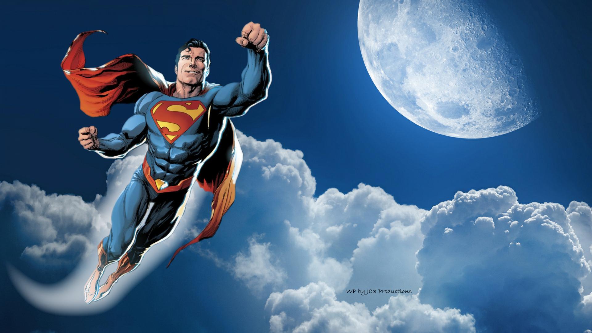 Superman In Moon Wallpapers